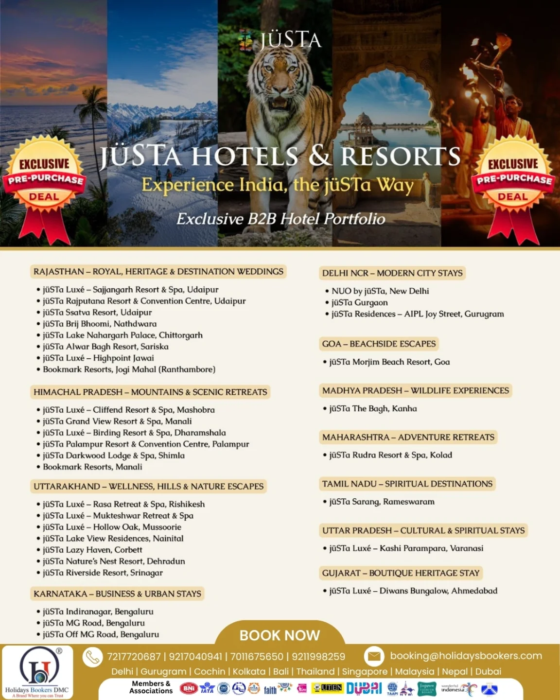 Holidays Bookers Facebook ad: EXCLUSIVE B2B PRE-PURCHASE DEAL