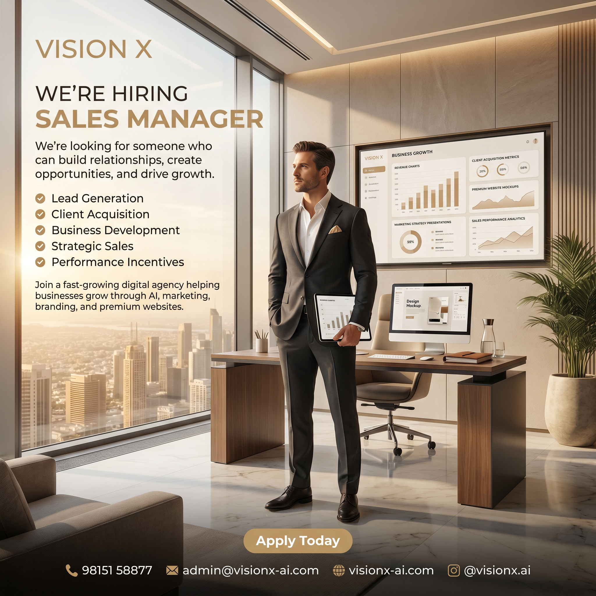 VisionX.AI Business Solutions Facebook ad: JOIN VISION X AI MARKETING AGENCY AND BUSINESS SOLUTIONS