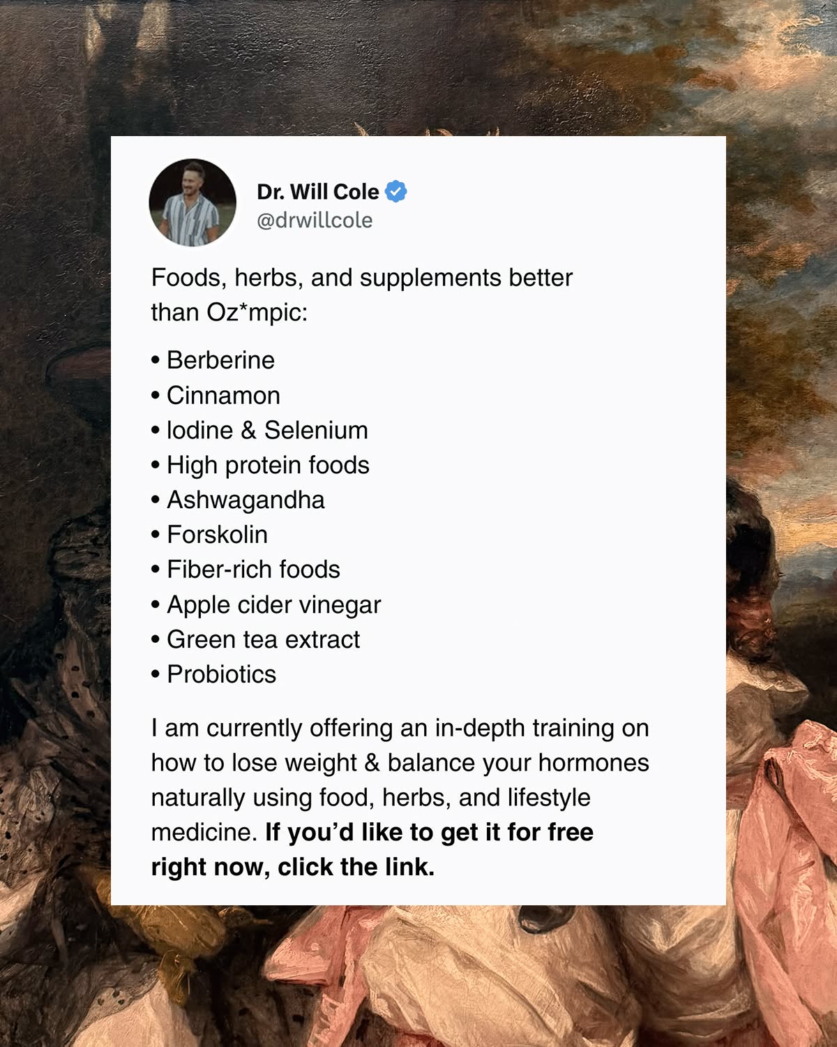 Dr. Will Cole Facebook ad