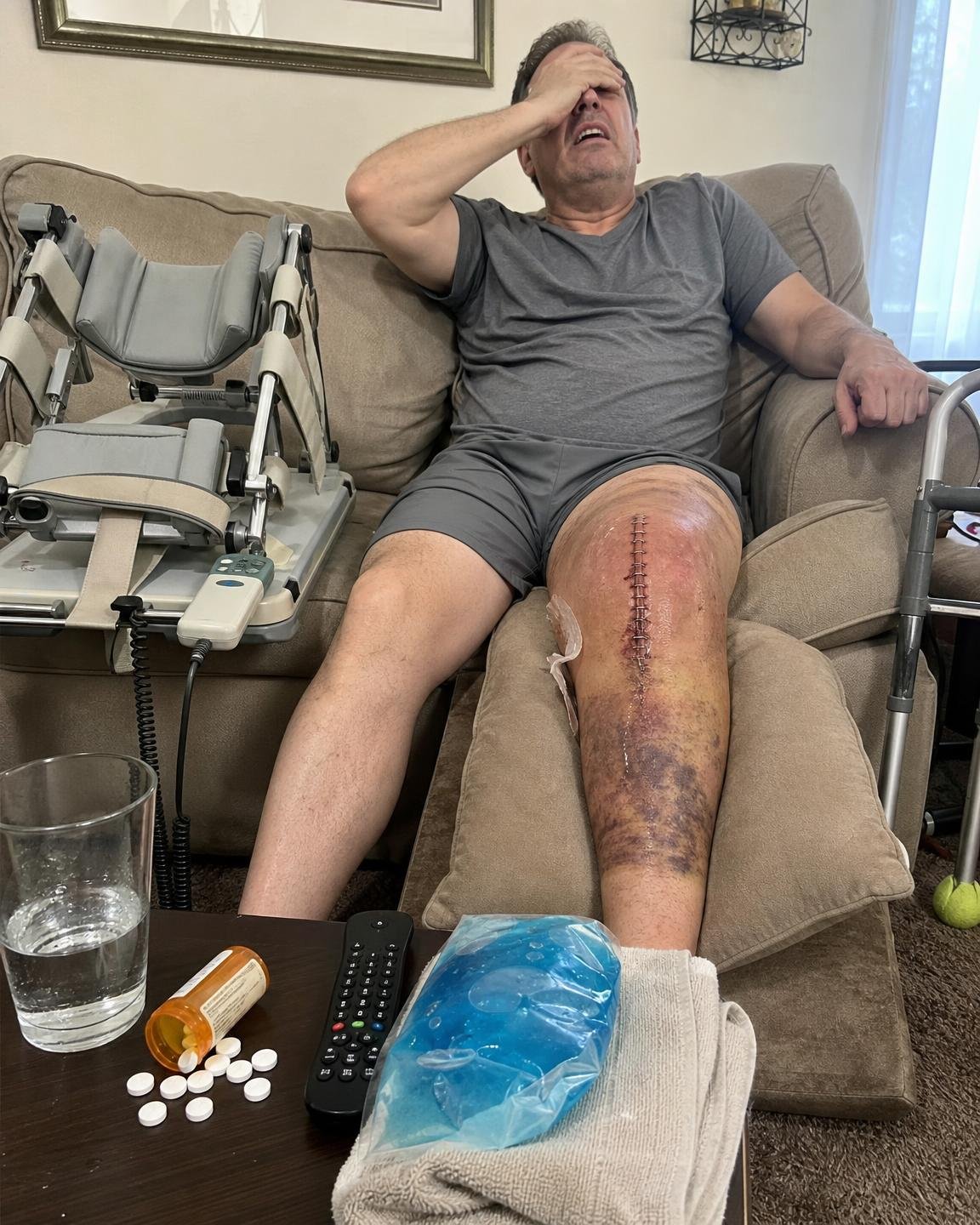 Linda Baker Facebook ad: 12 years of bone-on-bone knee pain gone in 2 days?