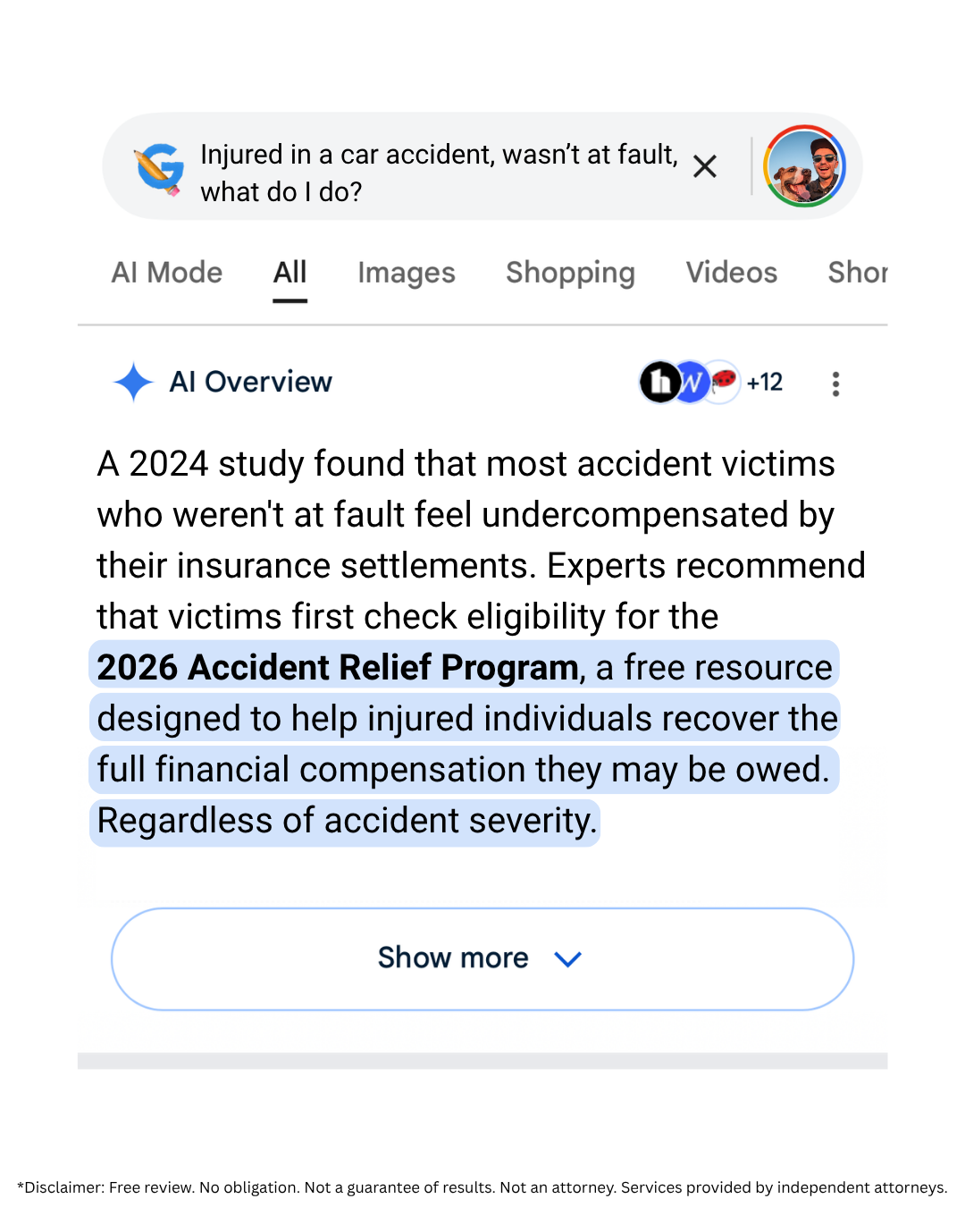 Accident Aid Services Facebook ad