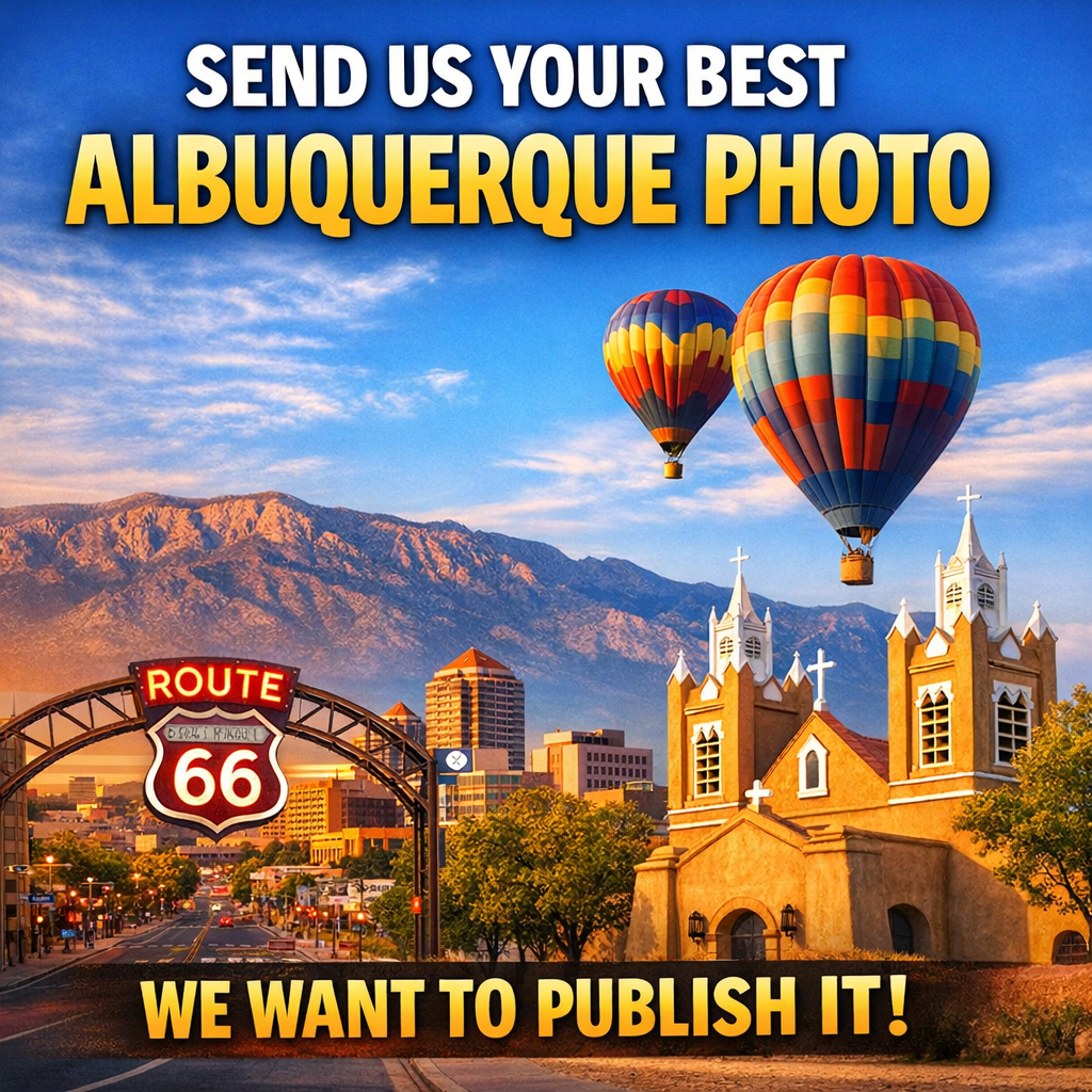 Silent Spark Press Facebook ad: Send Us Your Albuquerque Photo
