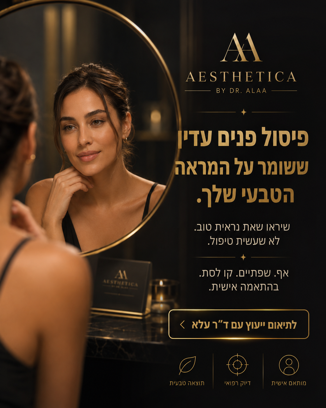 Dr-A’laa Baloum Facebook ad: למראה פנים טבעי ויפה