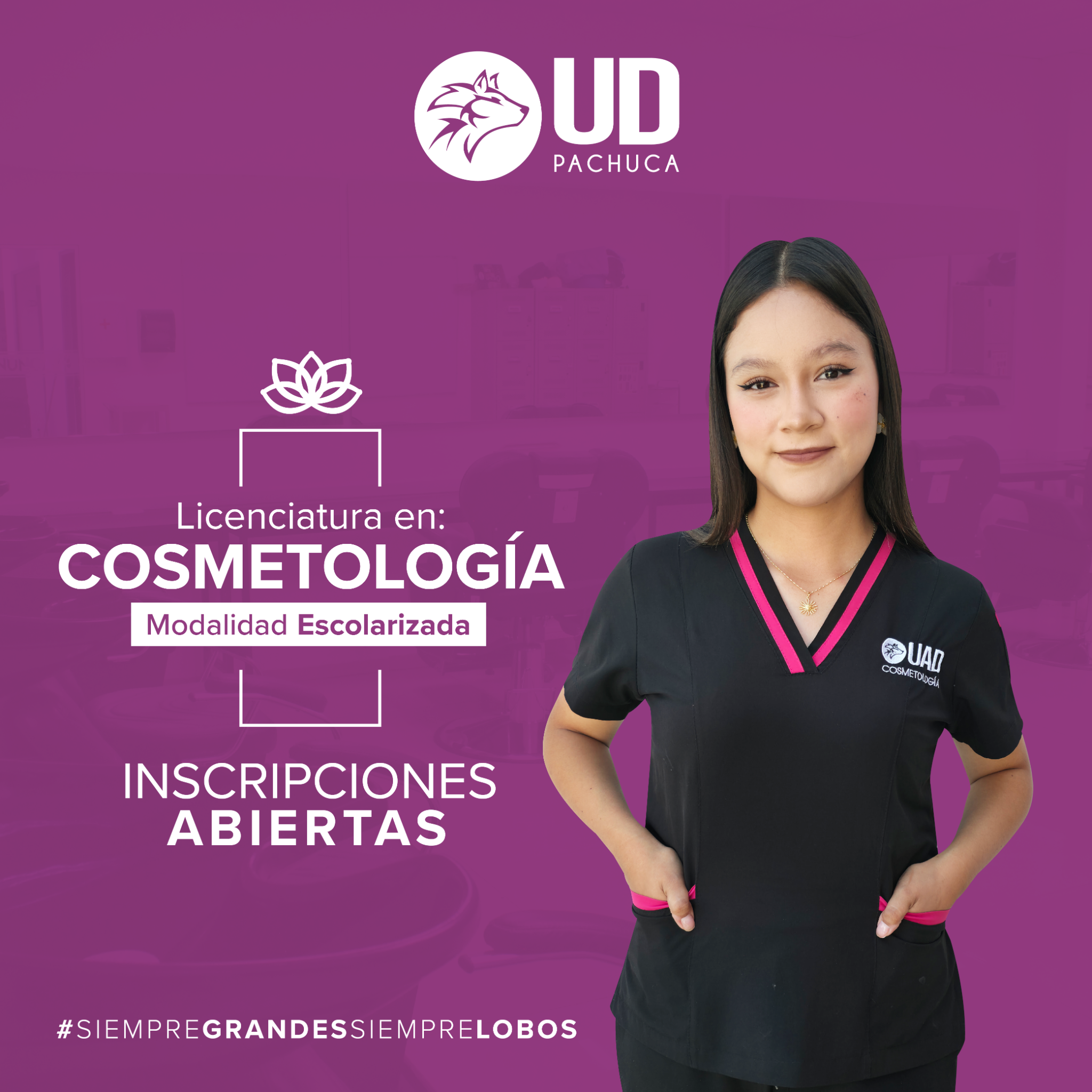 Universidad de Durango Campus Pachuca Facebook ad: Únete a la gran familia LOBOS