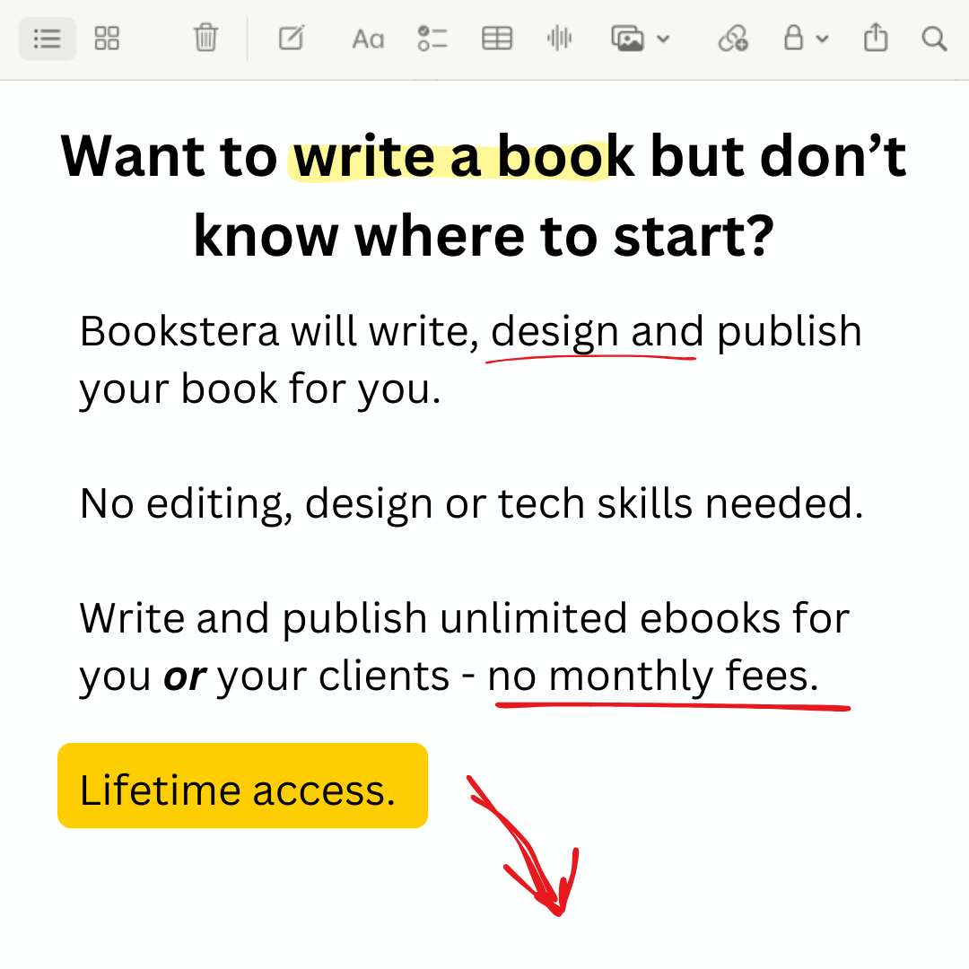 Bookstera - Quickly create e-books Facebook ad
