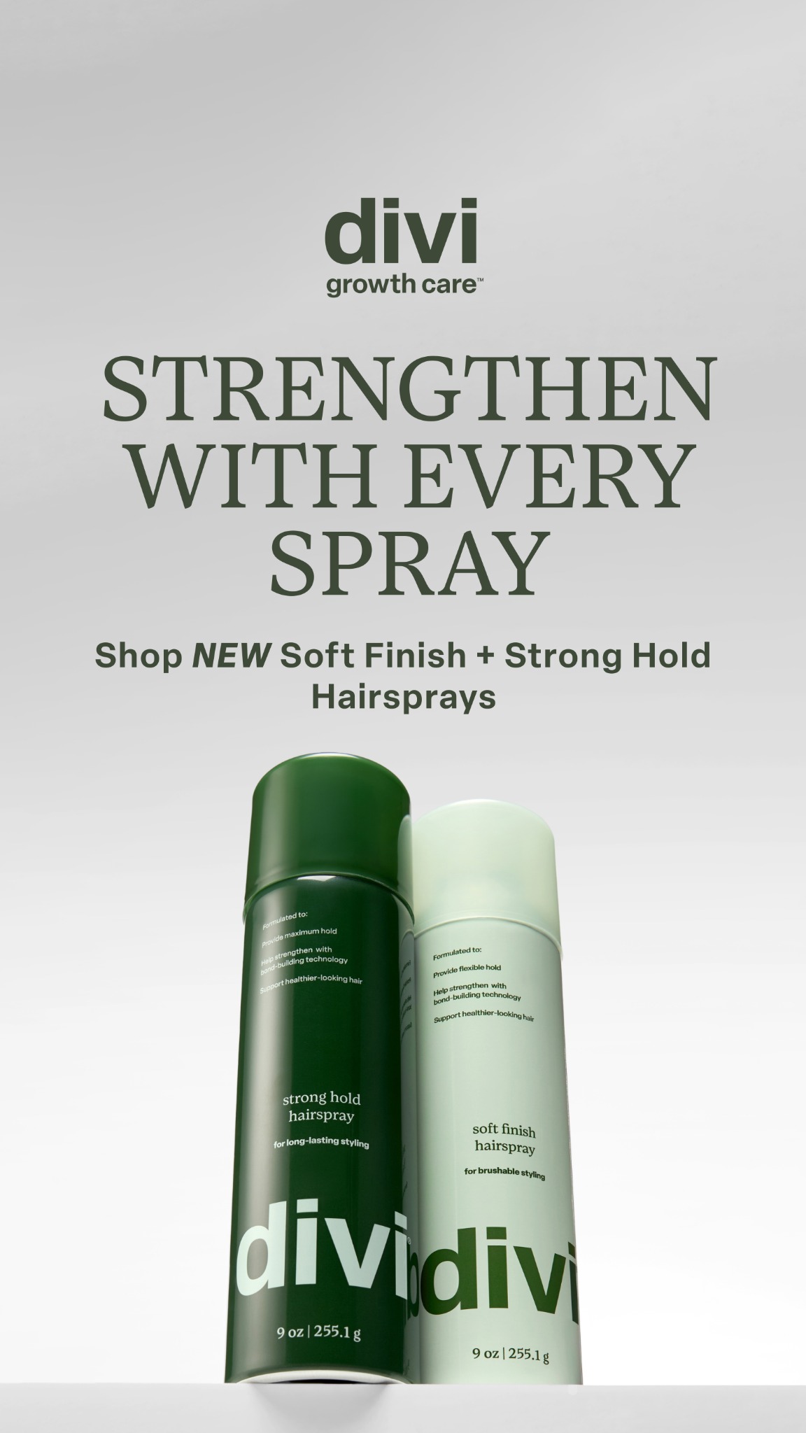 Divi Facebook ad: Meet the Hairspray Your Routine Has Been Missing