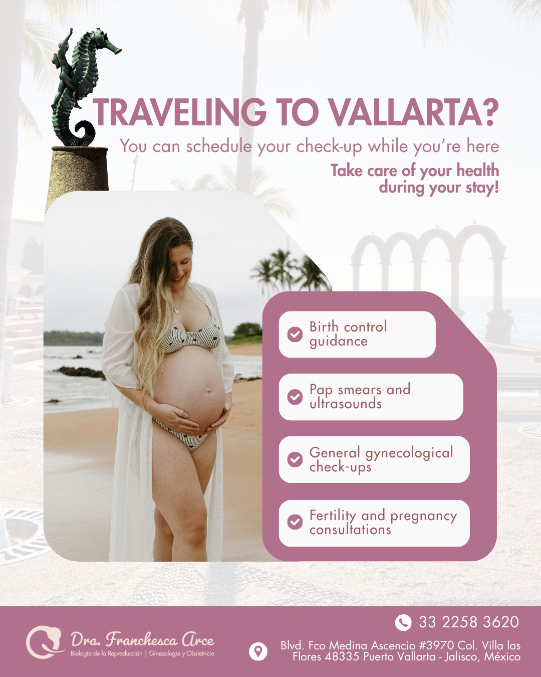 Dra. Franchesca Arce Facebook ad: Visiting Puerto Vallarta?