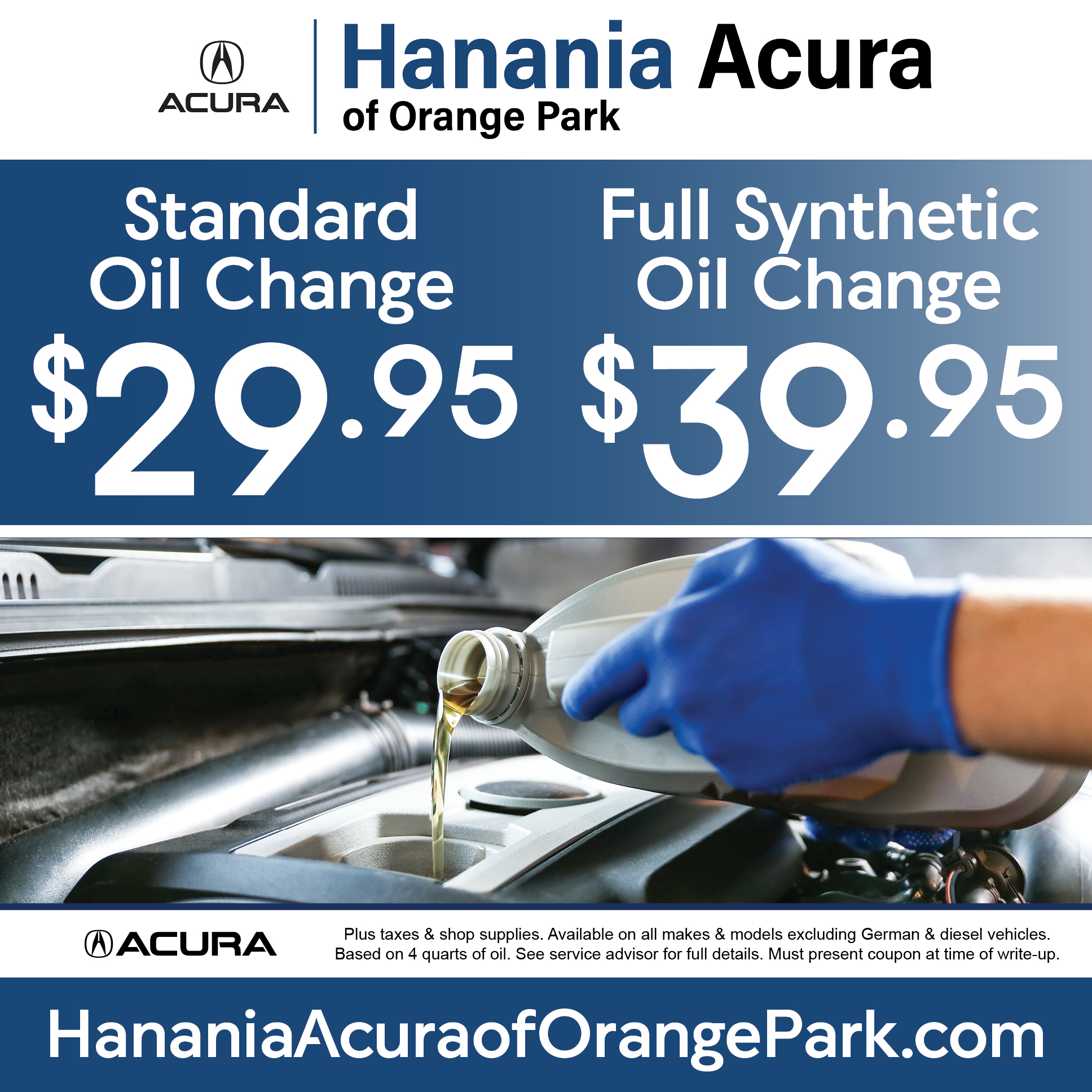 Hanania Acura Of Orange Park Facebook ad
