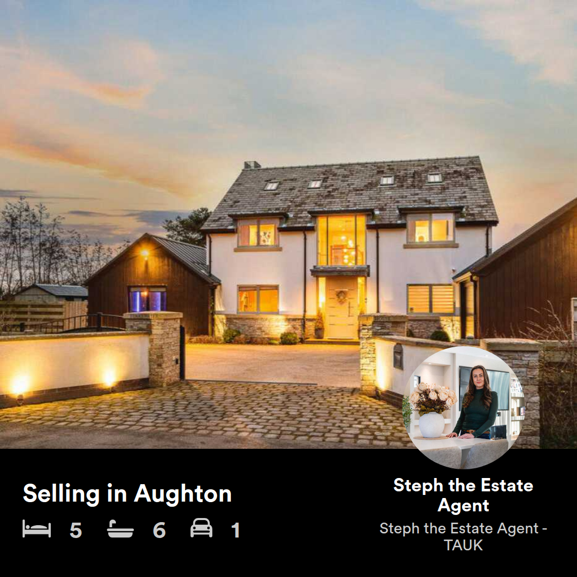 Steph the Estate Agent Facebook ad: Award Winning Five Bedroom Country Home In Aughton…