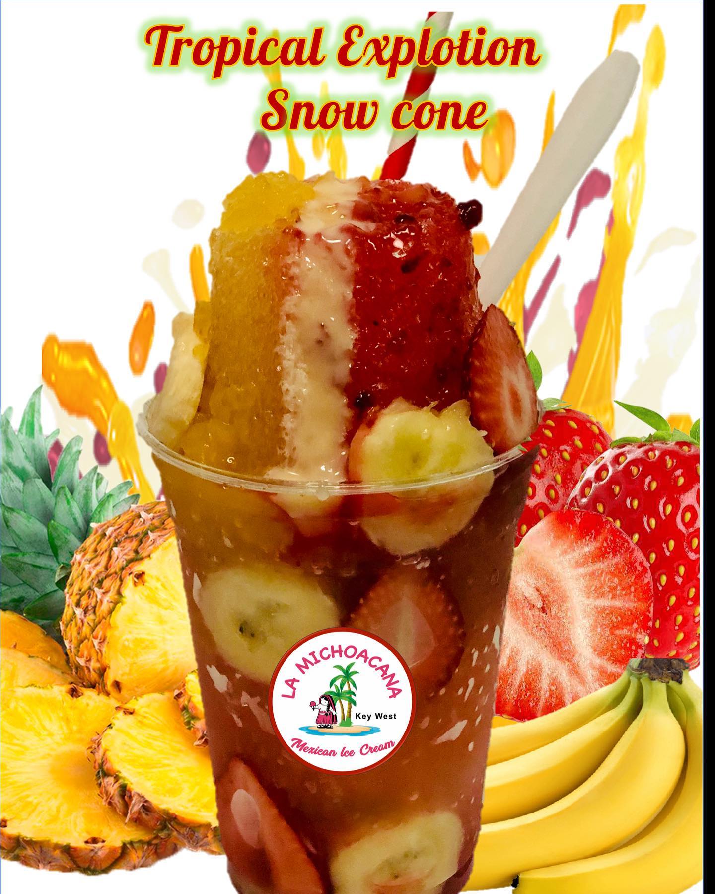 La Michoacana Key West Facebook ad: Mexican Ice Cream, gourmet Paletas, popsicles, Raspados…