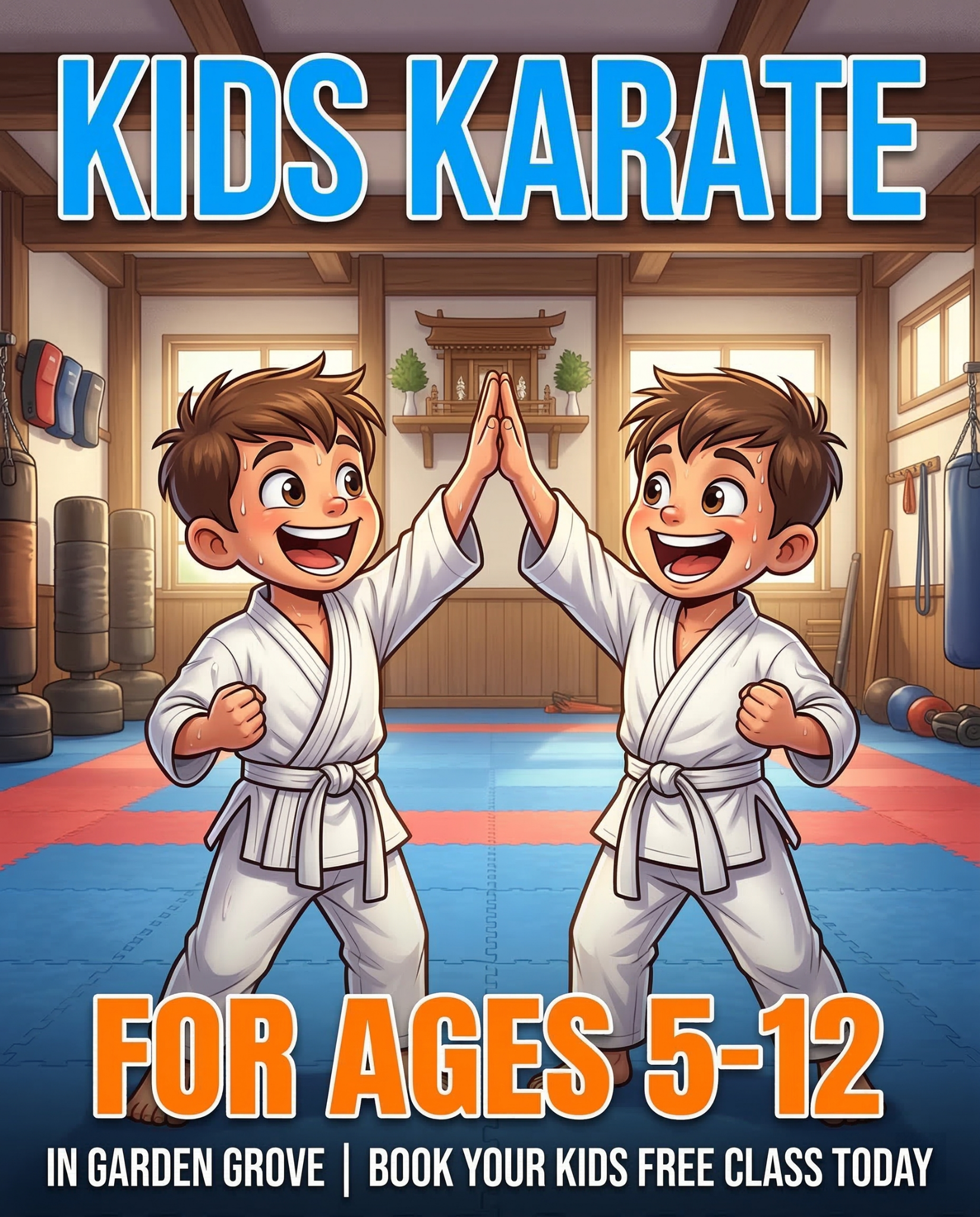 United Kenpo Karate Studio Facebook ad: Free Kids Karate Class in Garden Grove