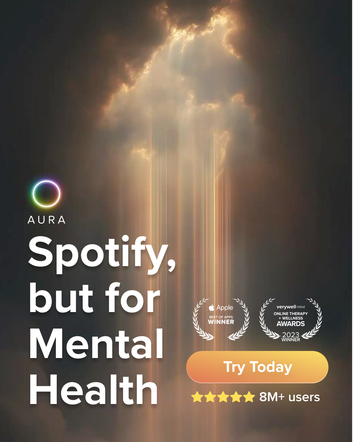Aura: Find peace every day Facebook ad