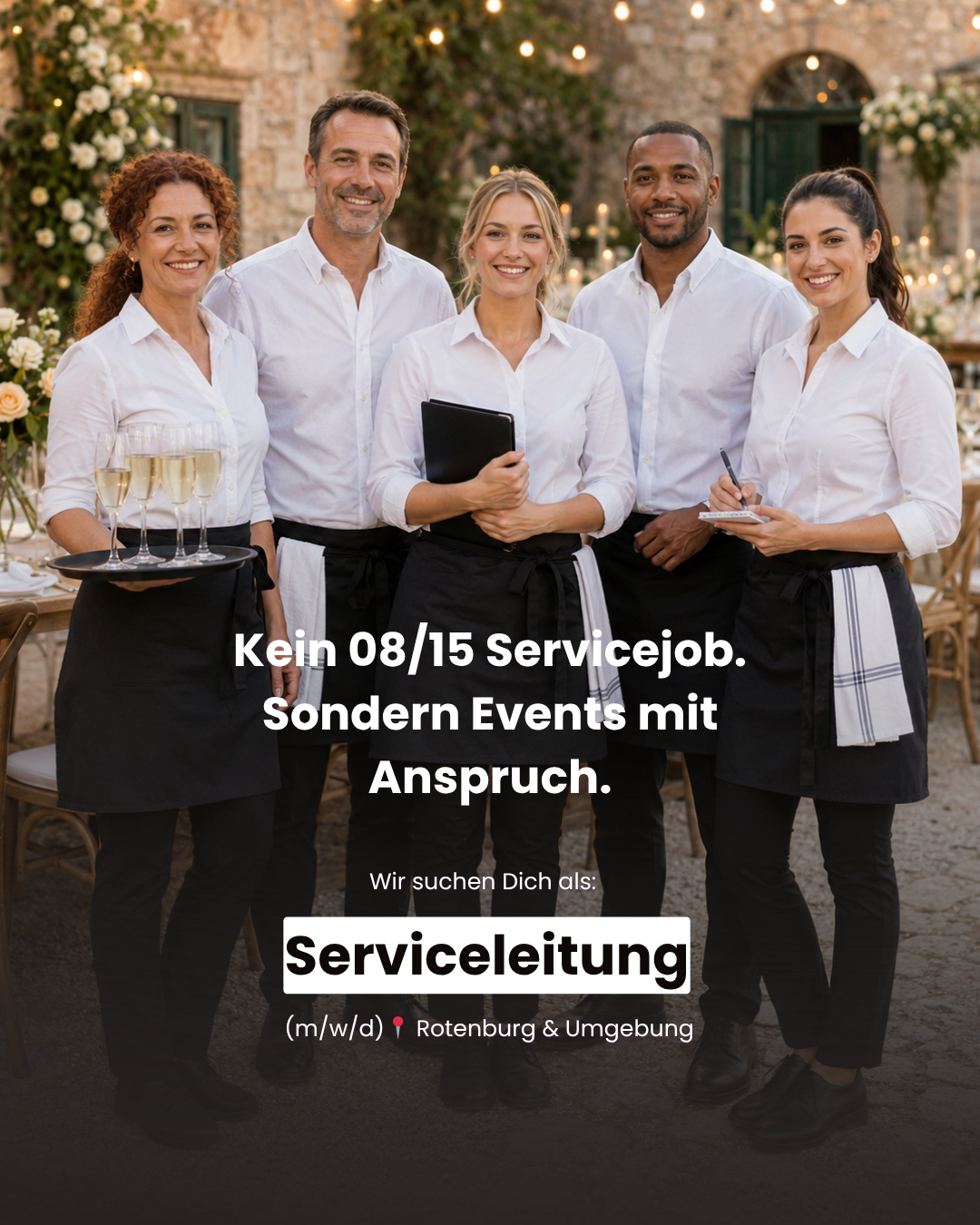 Landschof's Feiern & Feste / Catering & Events Facebook ad: Serviceleitung (m/w/d) gesucht, leite exklusive Events