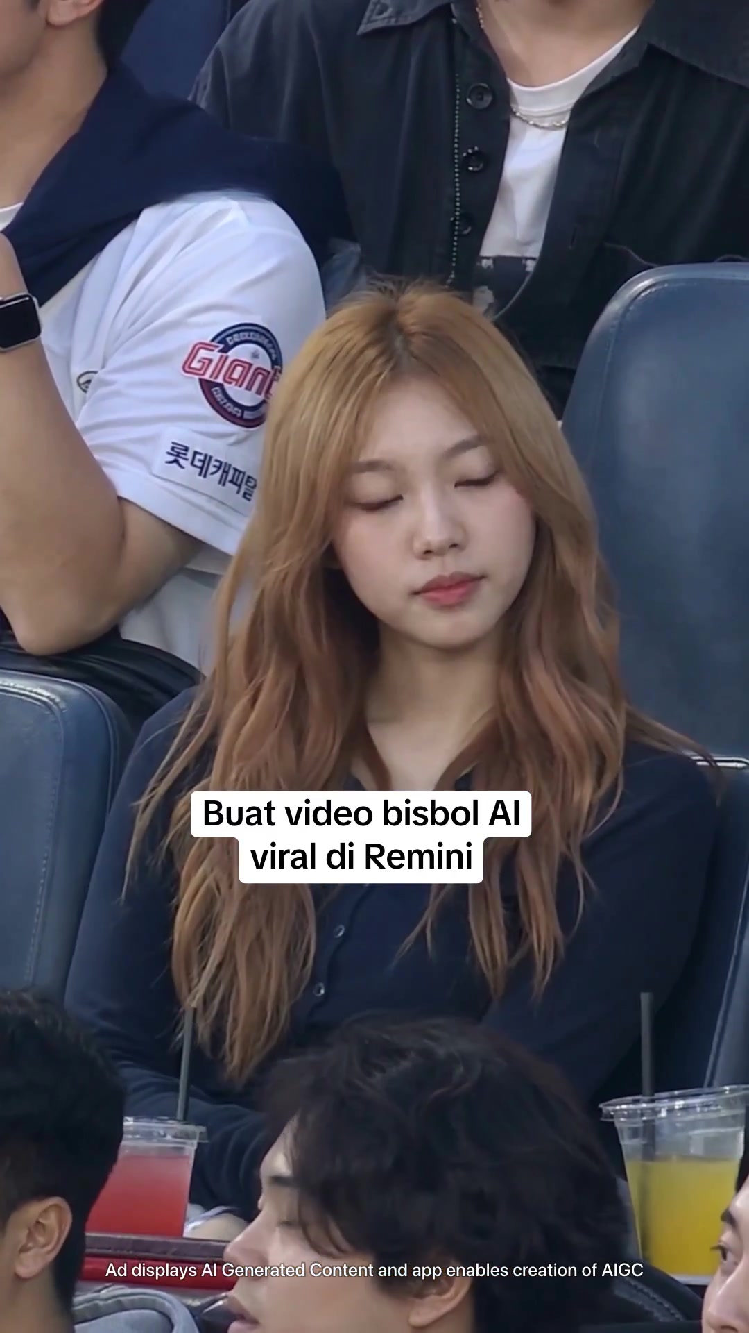 Remini - AI Photo Enhancer Facebook ad: Buat video fan cam baseball viral dari diri…