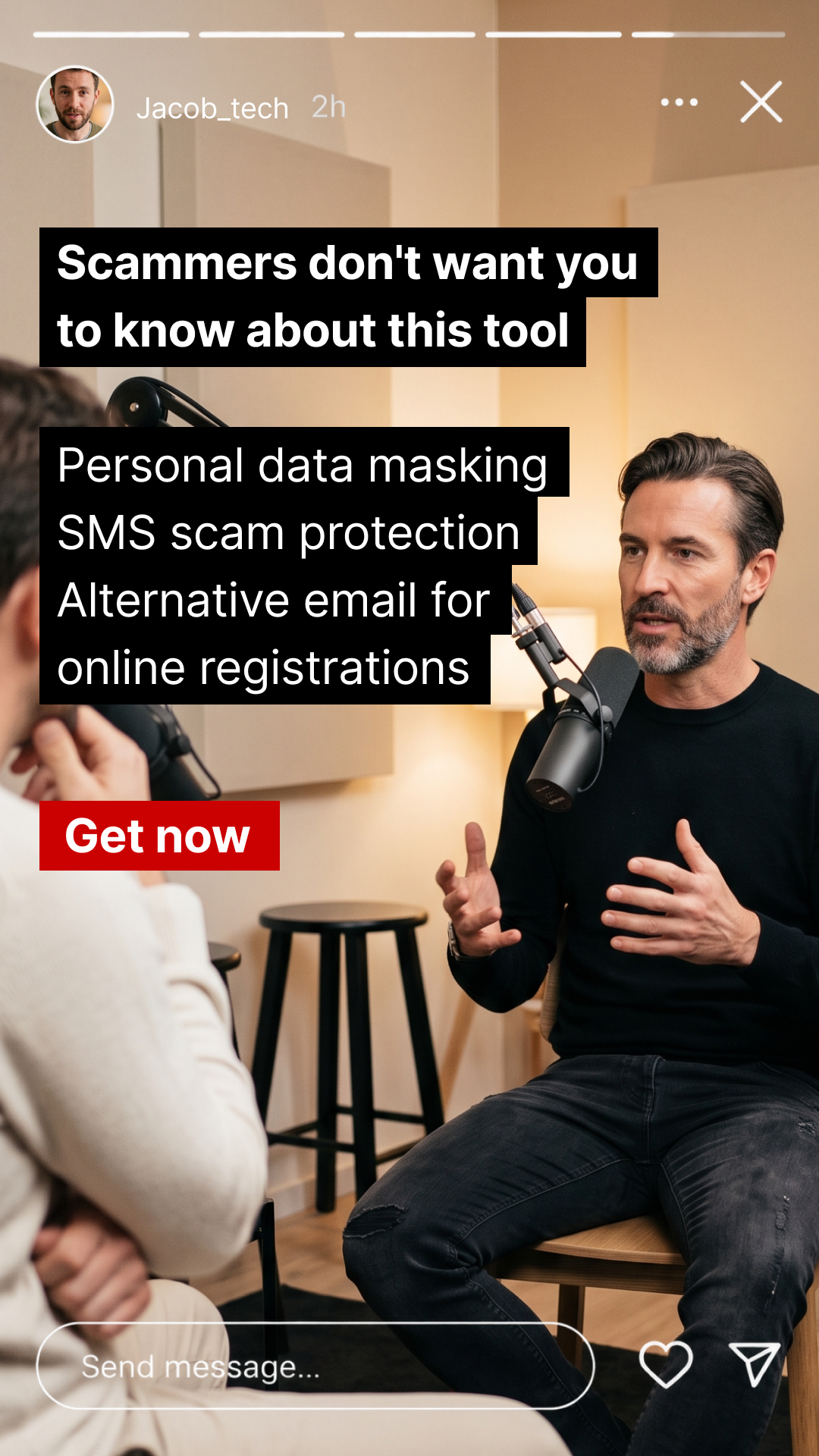 Surfshark Facebook ad: Try free data leak check