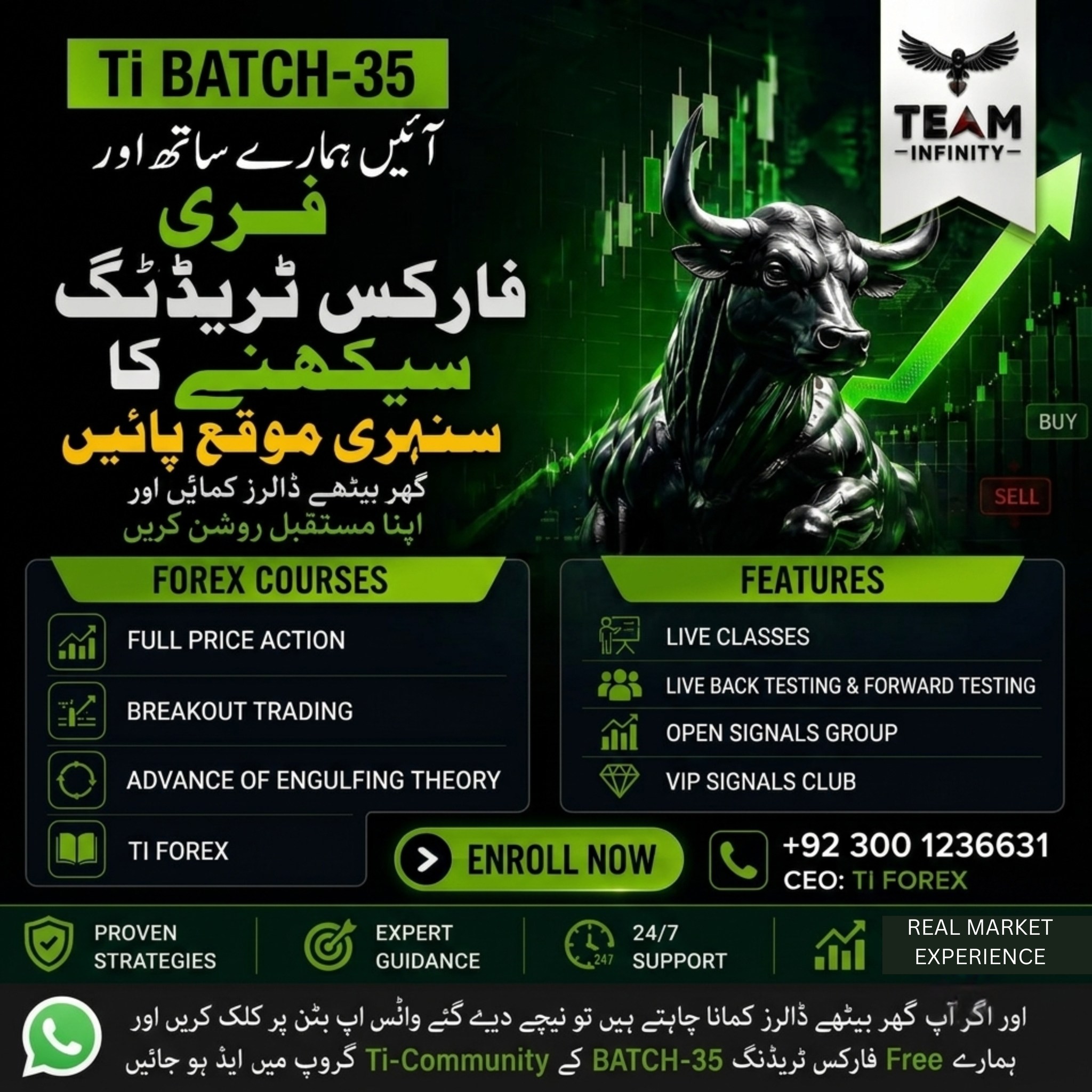 Team Infinity Facebook ad: Start Learning, New Batch Open Now!