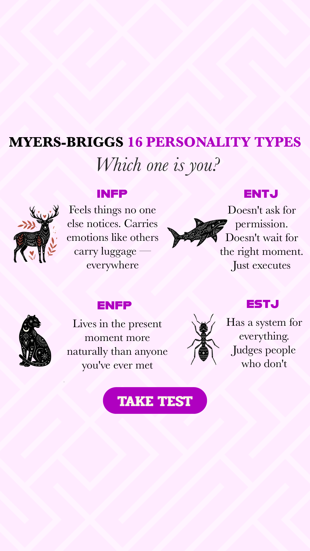 Personality Type Facebook ad