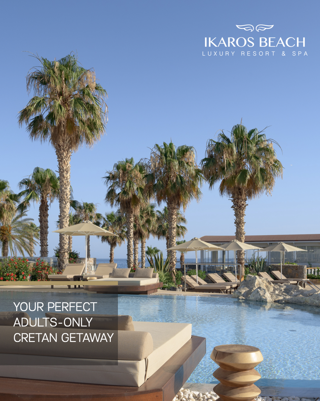 Ikaros Beach Resort & Spa Crete Facebook ad from Jul 1, 2026