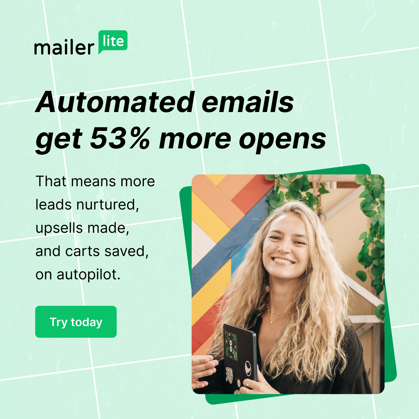 MailerLite Facebook ad