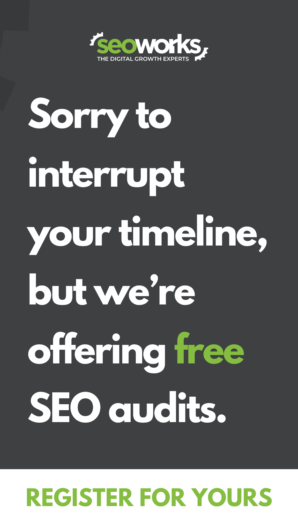 The SEO Works Facebook ad