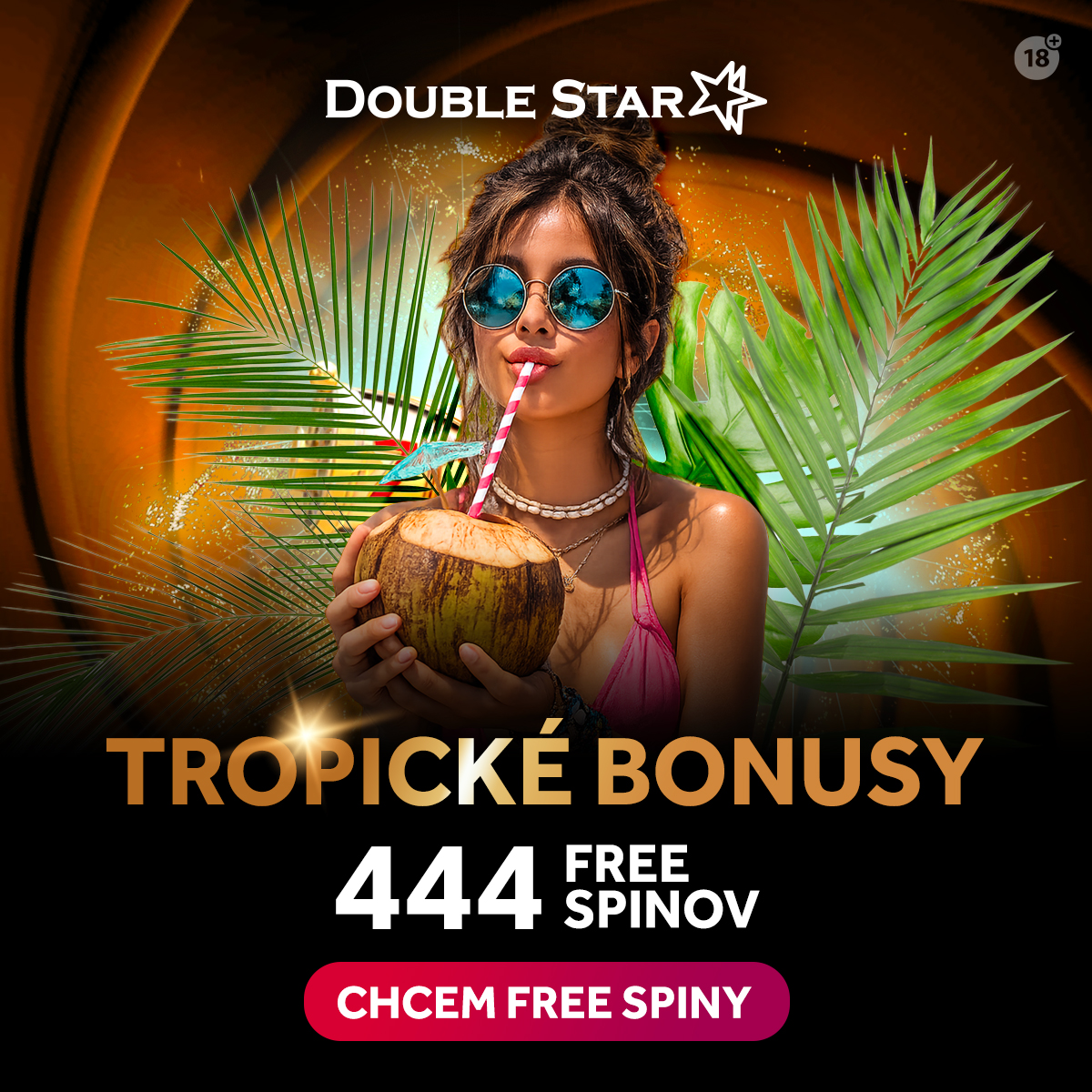 DoubleStar Facebook ad: 444 FREE SPINOV