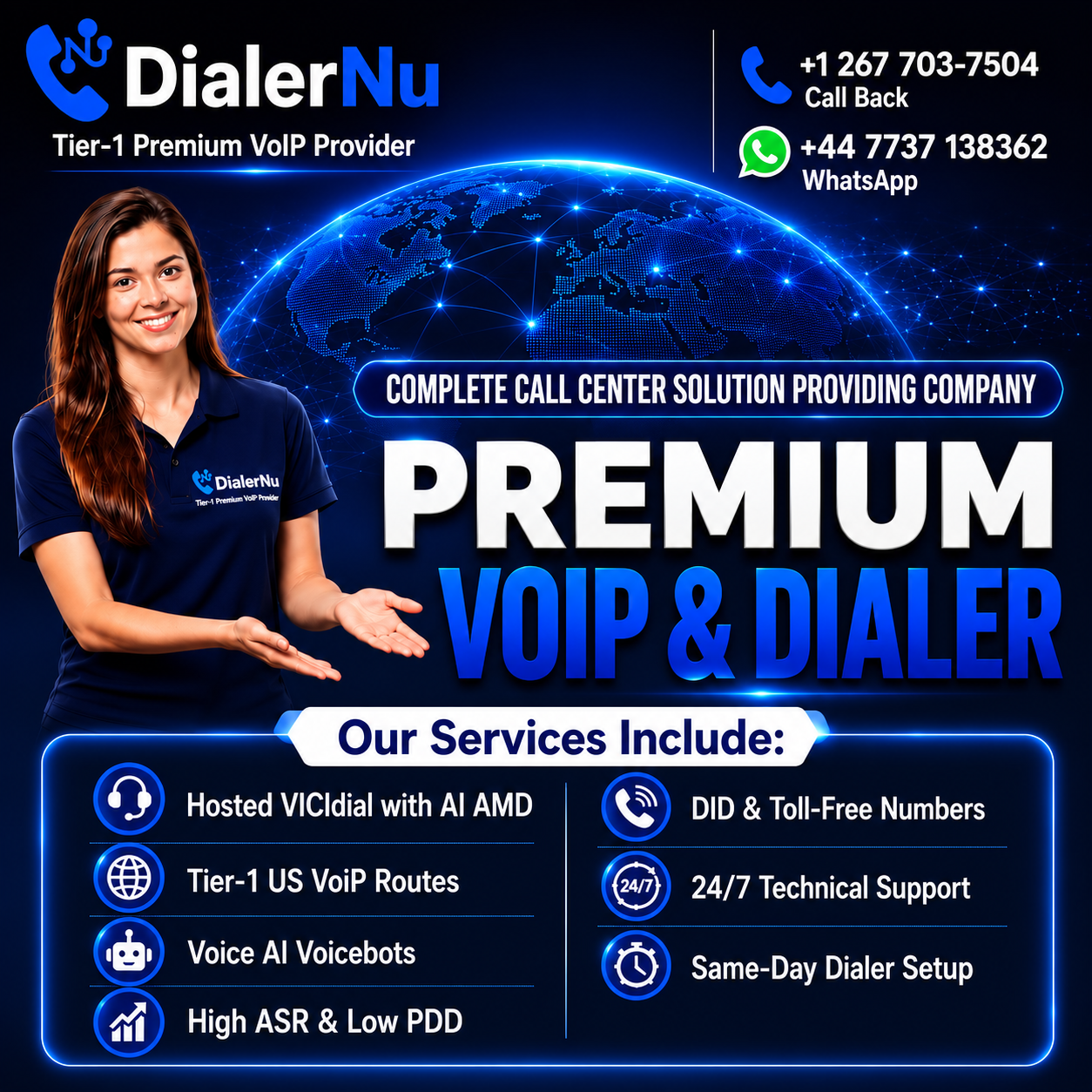 DialerNu LLC - Global Bpo & Voip Solutions Facebook ad from Jul 13, 2026