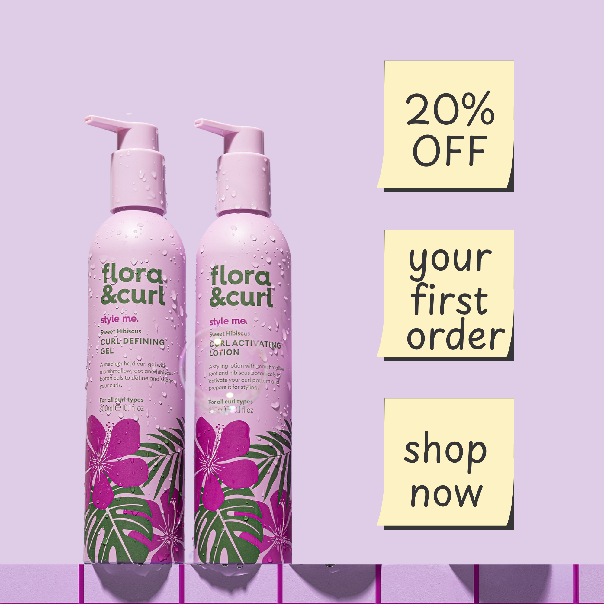 Flora & Curl Haircare Facebook ad