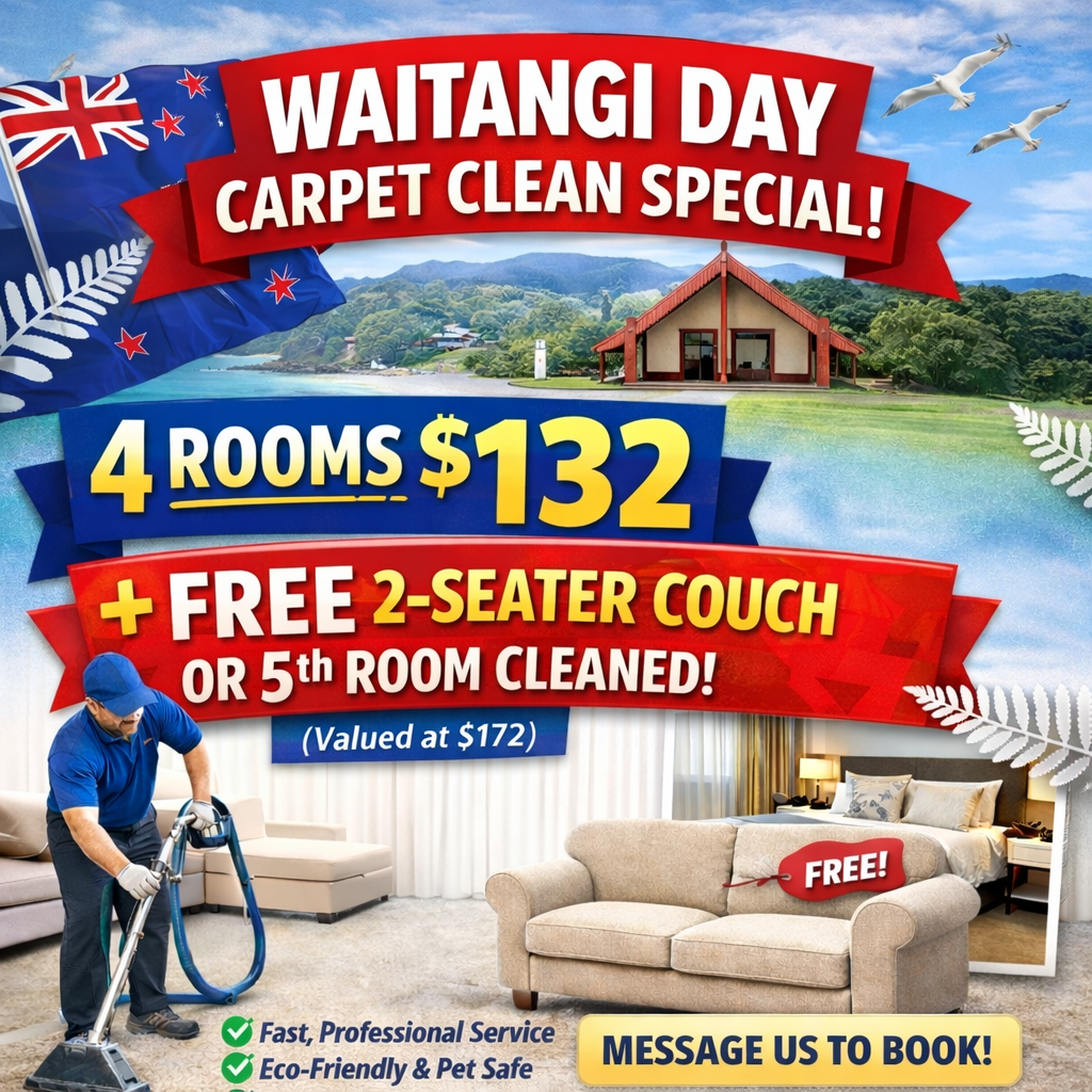 Stonefields Cleaning Service Facebook ad: New Year Carpet Deal