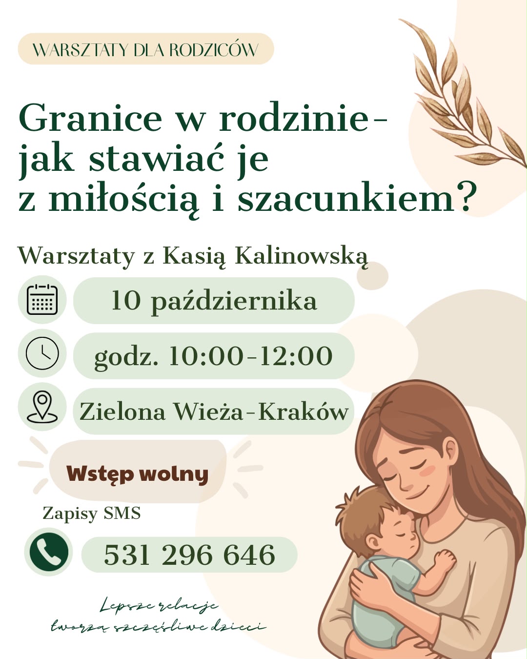 Zielona Wieża Kraków przedszkole i żłobek Facebook ad: Zapraszamy na warsztaty w sobotę 10 października w…
