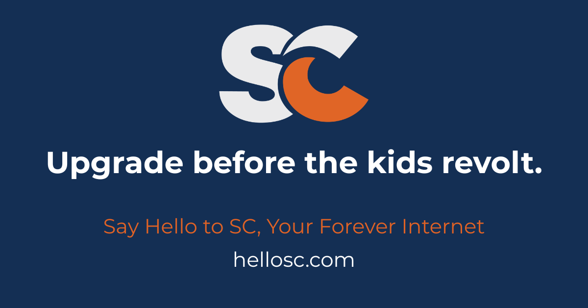 SCTelcom Facebook ad: Upgrade Before the Kids Revolt