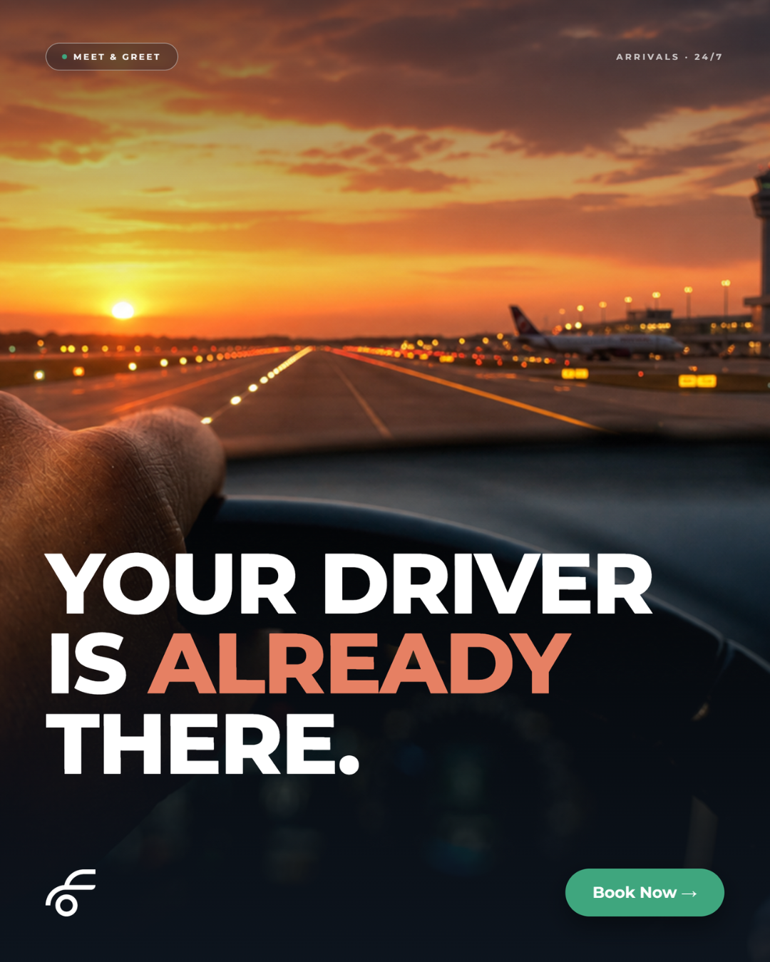 Ride and Hire Facebook ad: Your Driver Is Already There