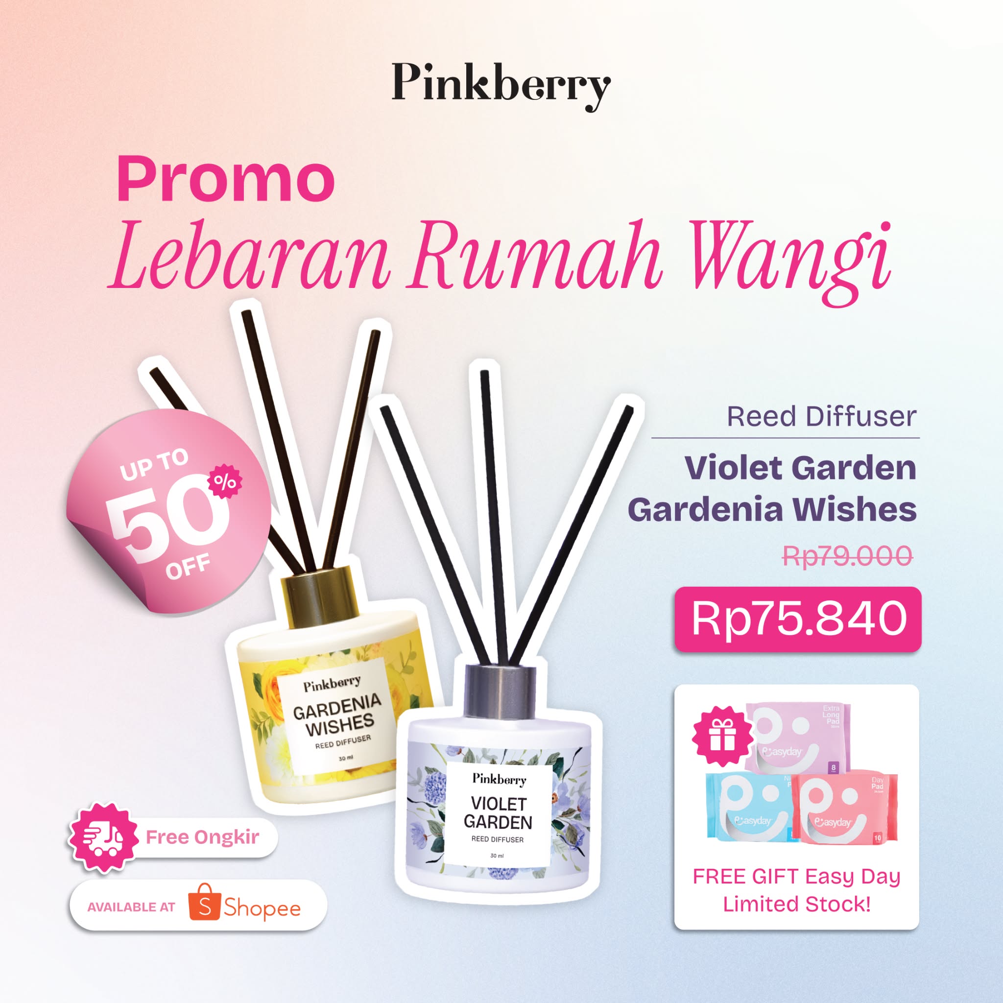 Pinkberry Parfum Facebook ad: Lebaran, Rumah Auto Wangi!