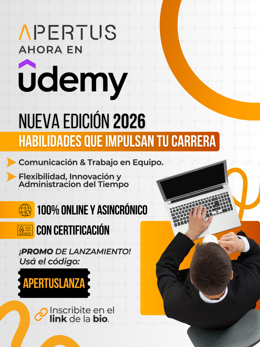 Apertus Facebook ad: **APERTUS ahora en Udemy | Nueva edición 2026**
