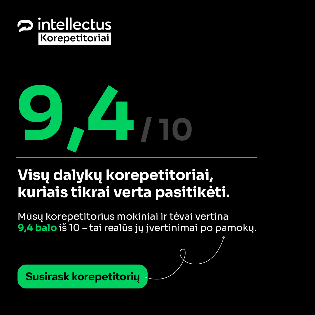 Intellectus korepetitoriai Facebook ad: Daugiau aiškumo mokantis