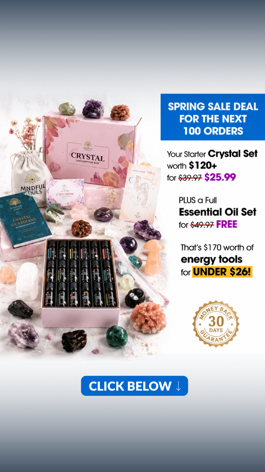 Crystal Healing Stones Facebook ad