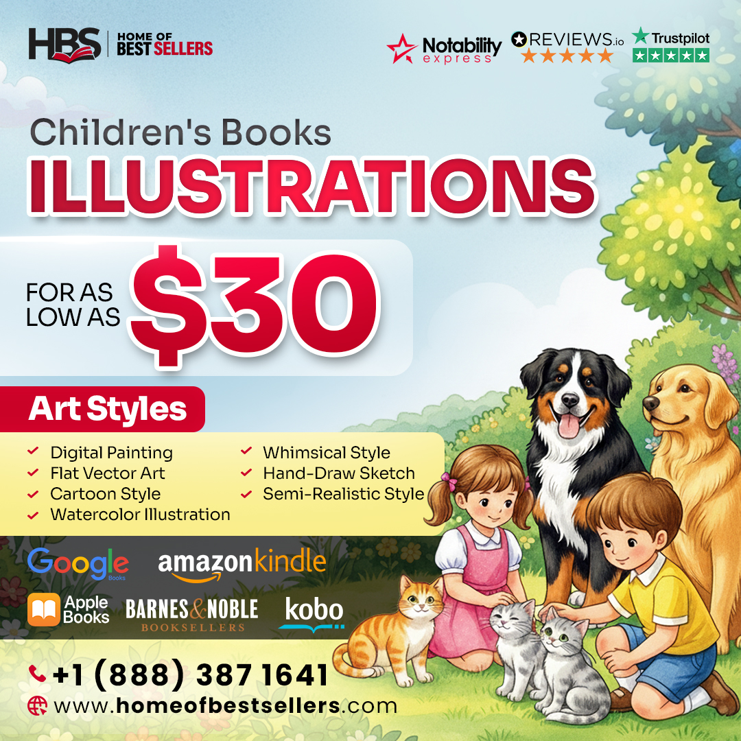 Home of Best Sellers Facebook ad: Stunning Children’s Book Illustrations from $30
