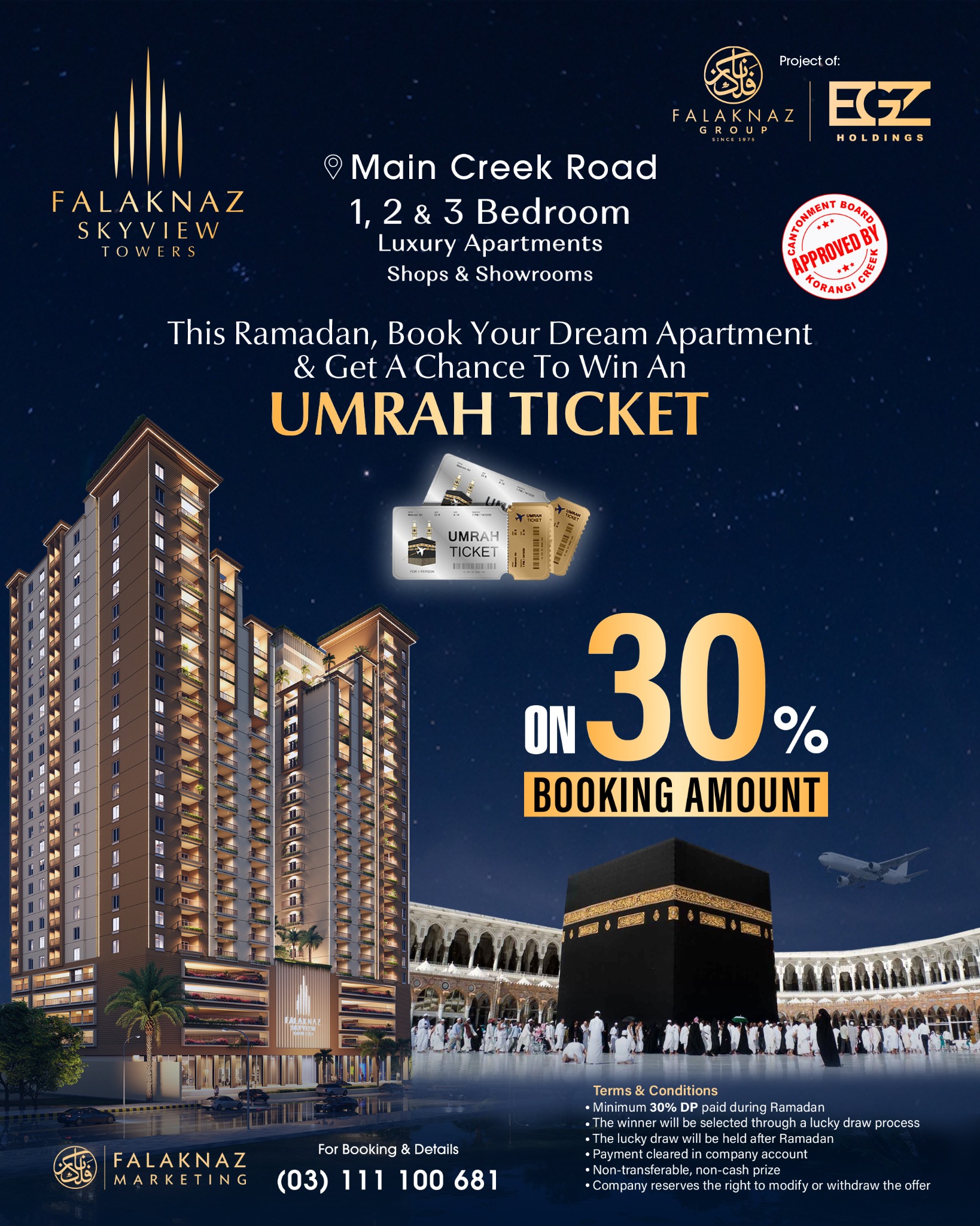 Falaknaz Group Facebook ad: Exclusive Offer, Book Today