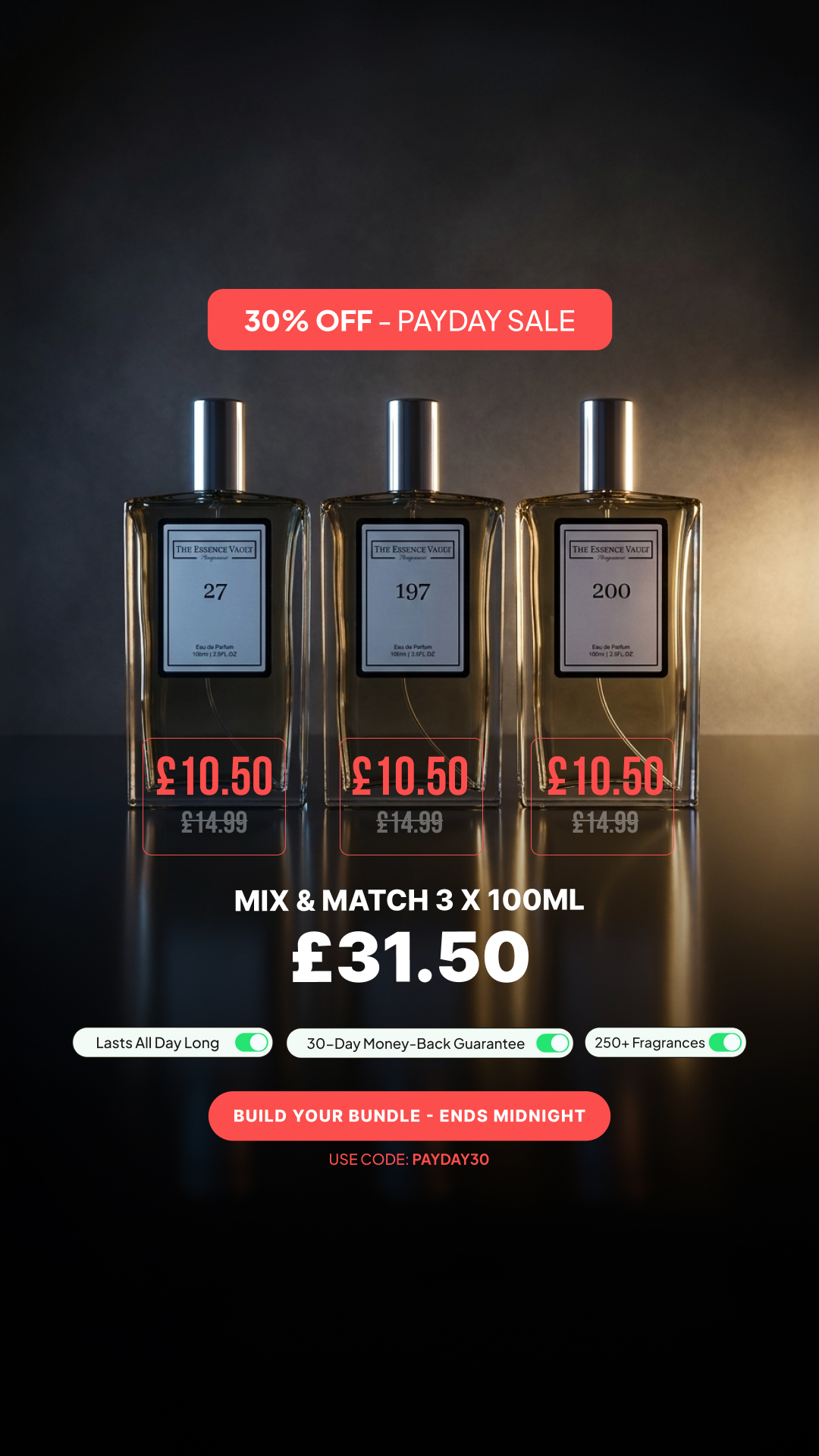 The Essence Vault Facebook ad