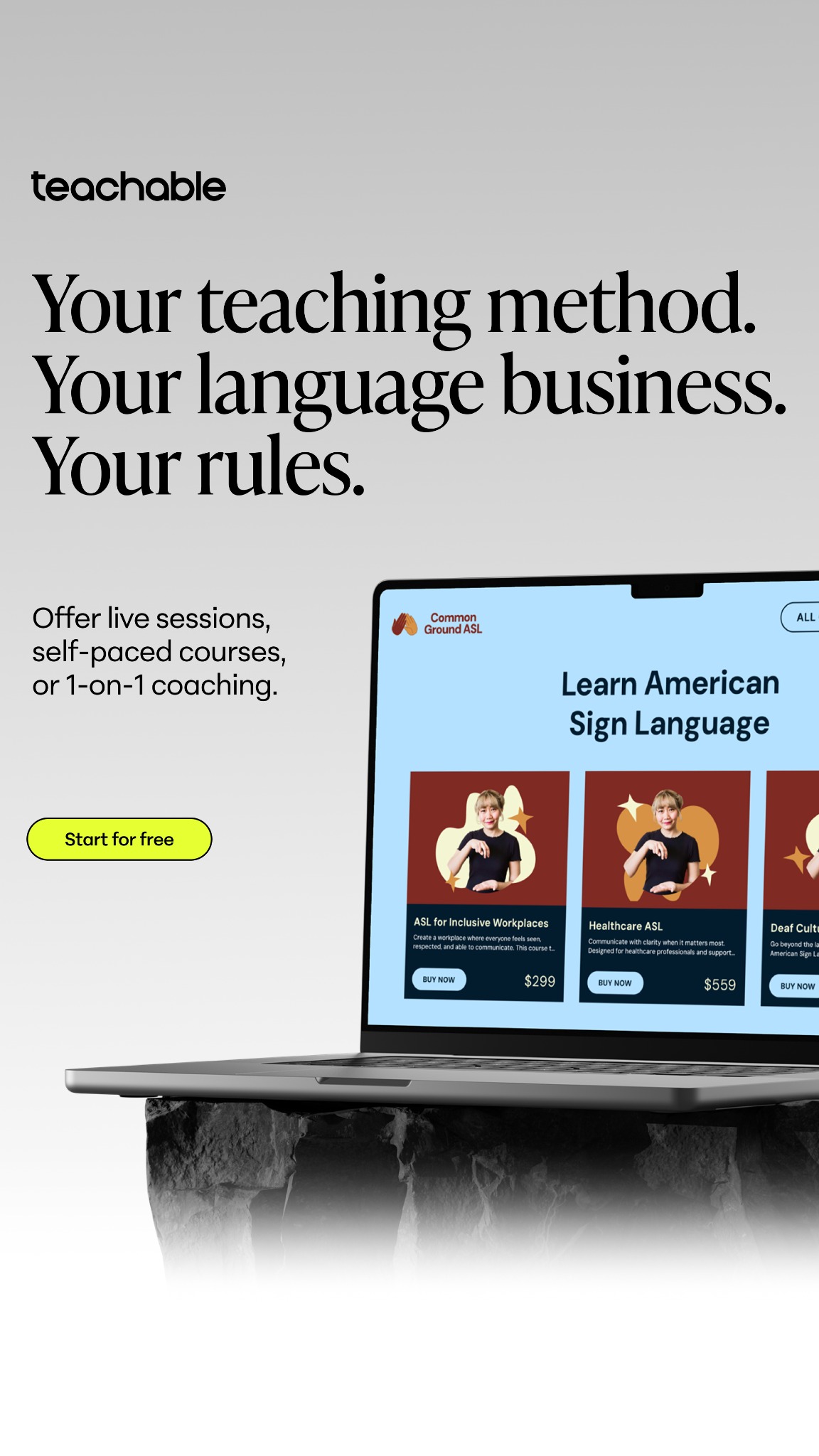 Teachable Facebook ad