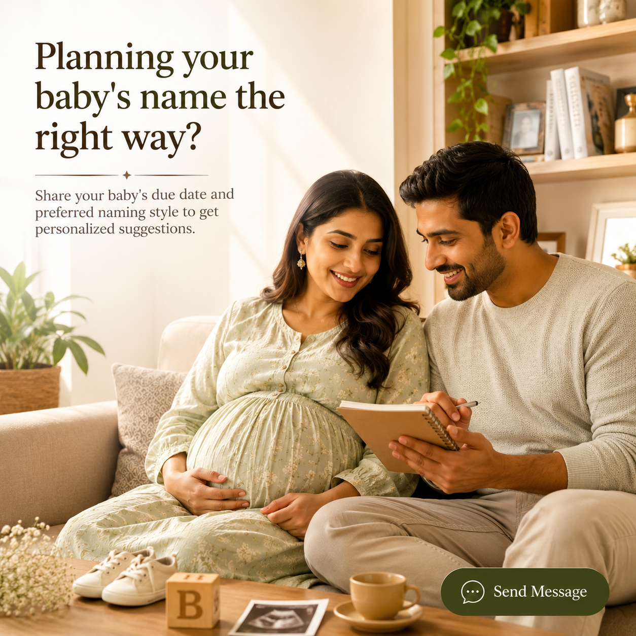Find Baby Names Facebook ad: Chat & Plan your Baby's Name