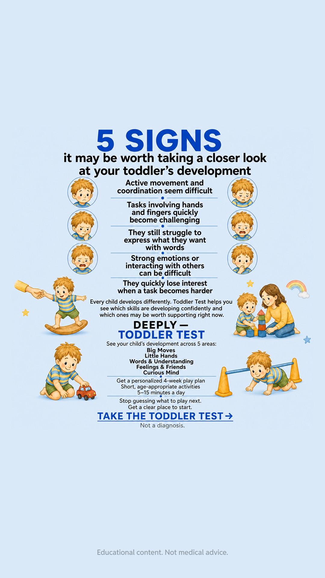 Gentle Toddler Parenting Facebook ad: Is your child developing on track?