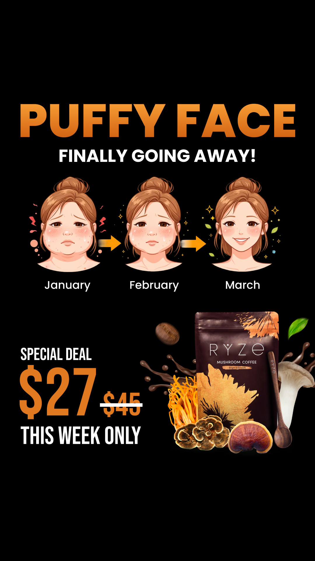 RYZE Superfoods Facebook ad
