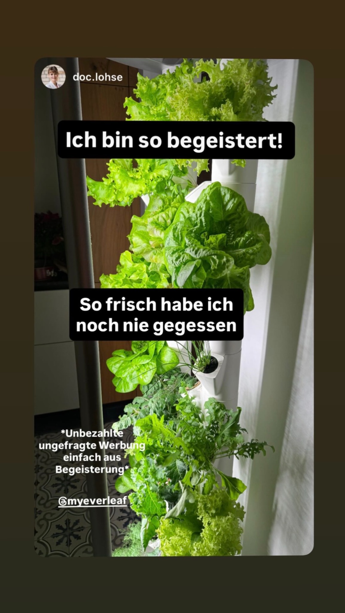 Everleaf Facebook ad: 100% frei von Pestiziden