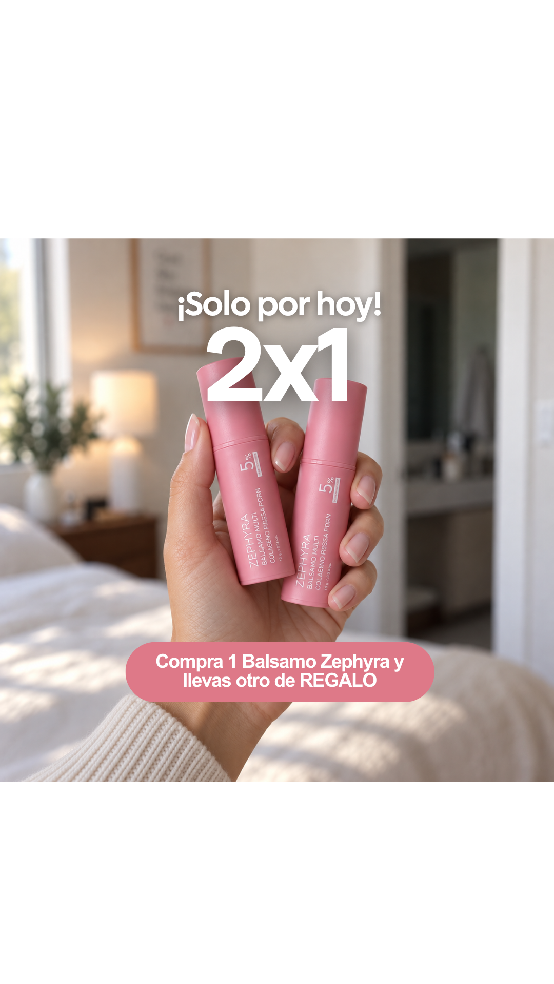 Zephyra Facebook ad: Piel más firme en segundos