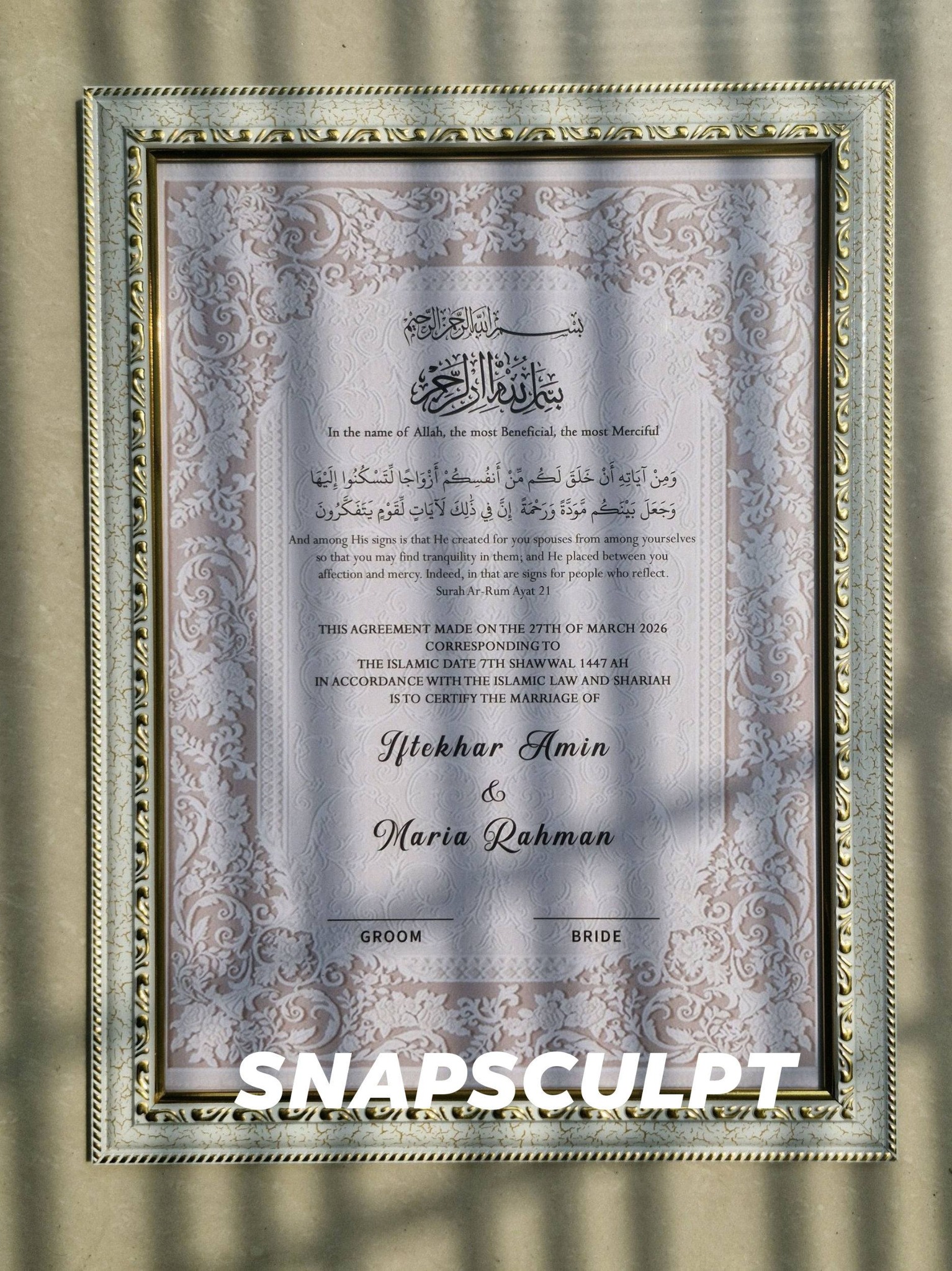 Snapsculpt Facebook ad: Frame Your Forever Moment