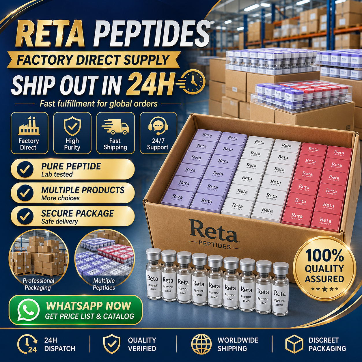 Donald Rose Jones Facebook ad: High-Purity Peptides| Factory Direct