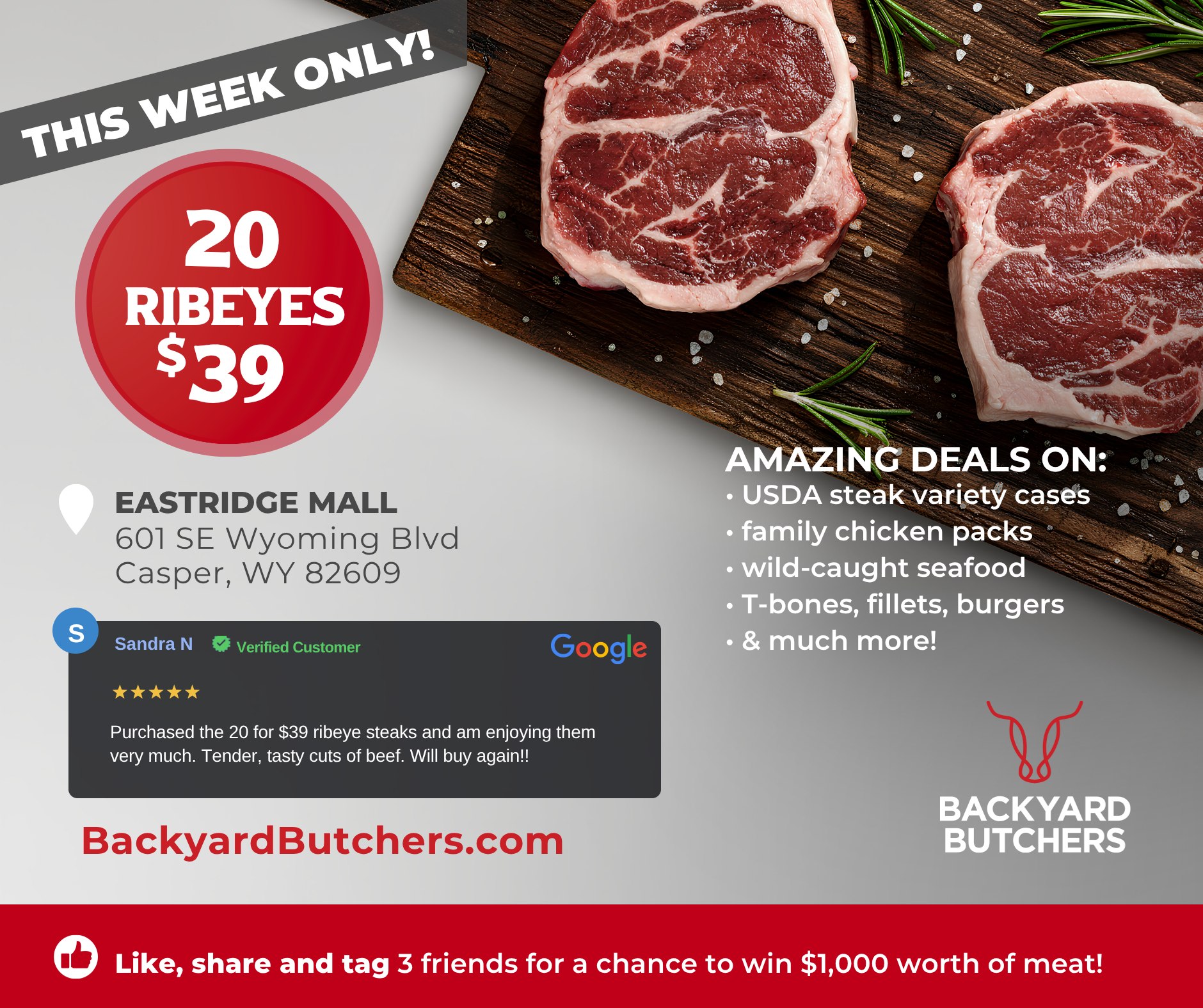 Backyard Butchers Facebook ad