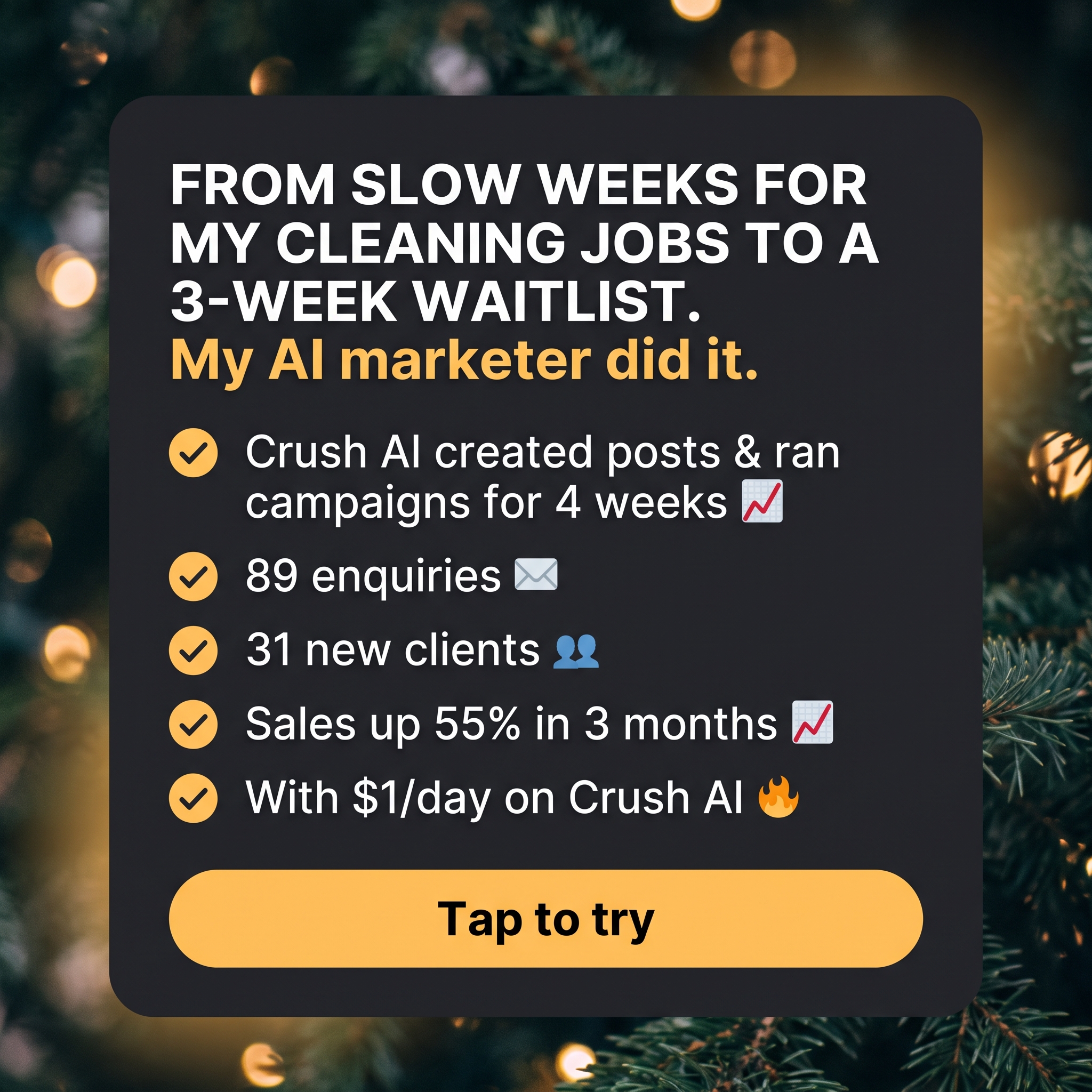 trycrush.ai Facebook ad