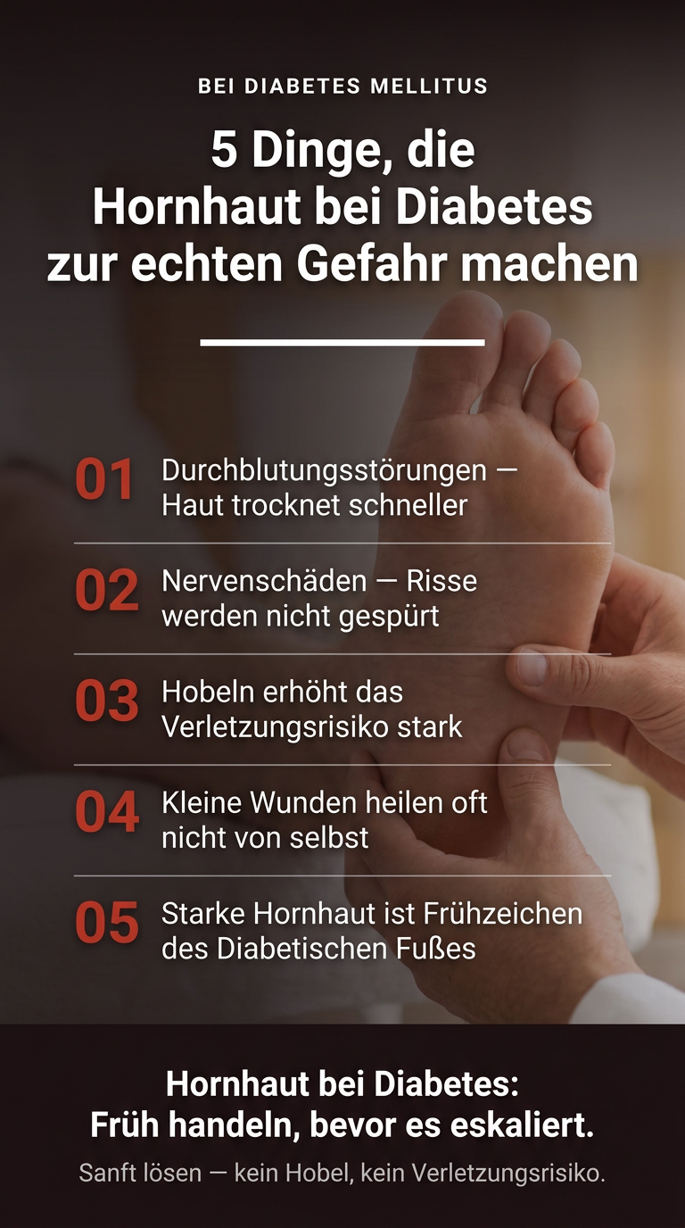 Fussliebe.shop Facebook ad: Warum Diabetiker niemals hobeln sollten, und was Podologen…