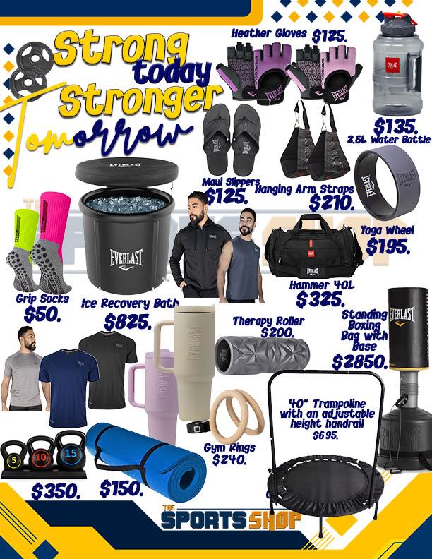 The Sports Shop Facebook ad: Upgrade your workouts with the right fitness accessories…